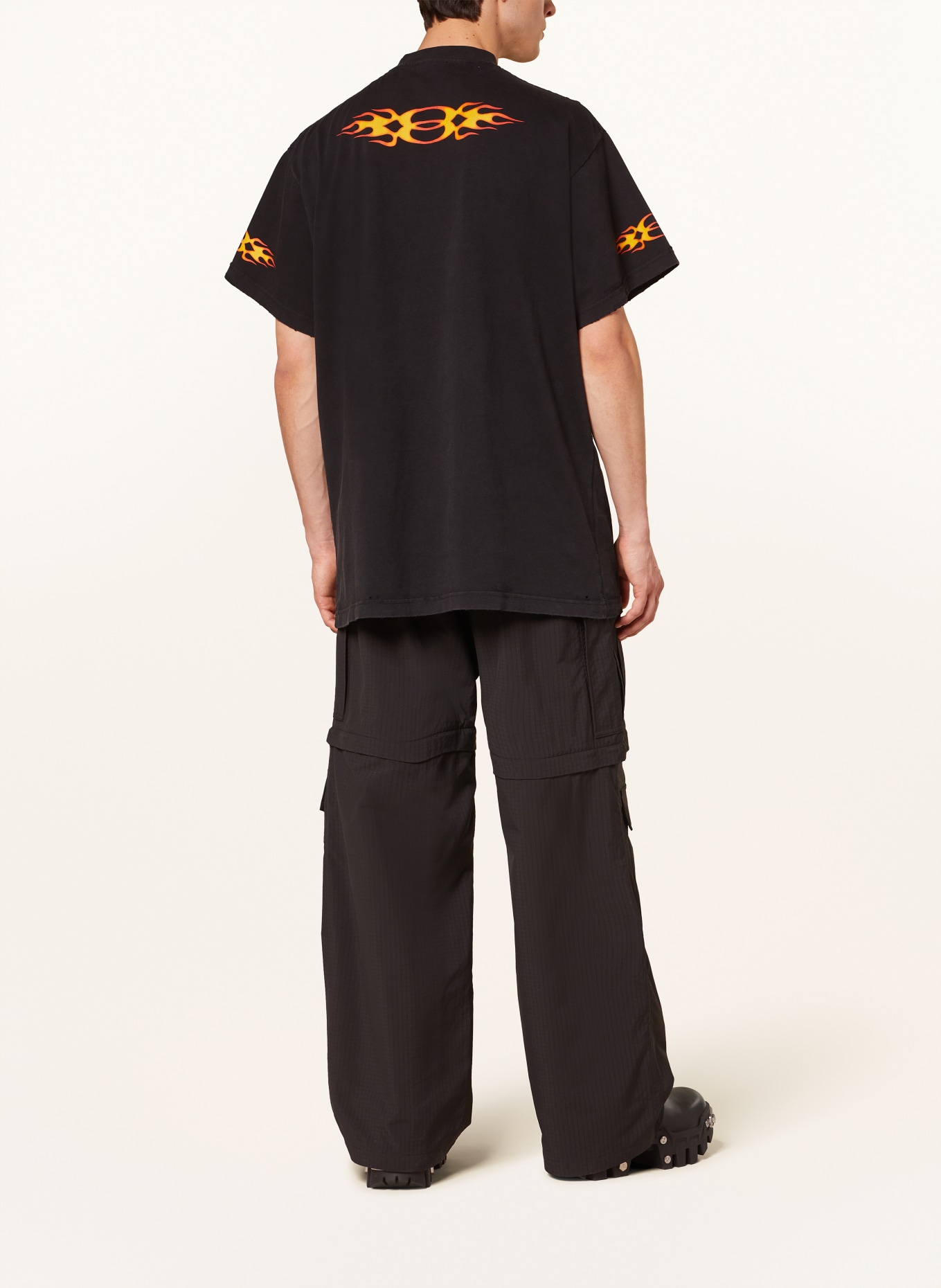 BALENCIAGA Oversized-Shirt, Farbe: SCHWARZ/ GELB/ ORANGE (Bild 3)