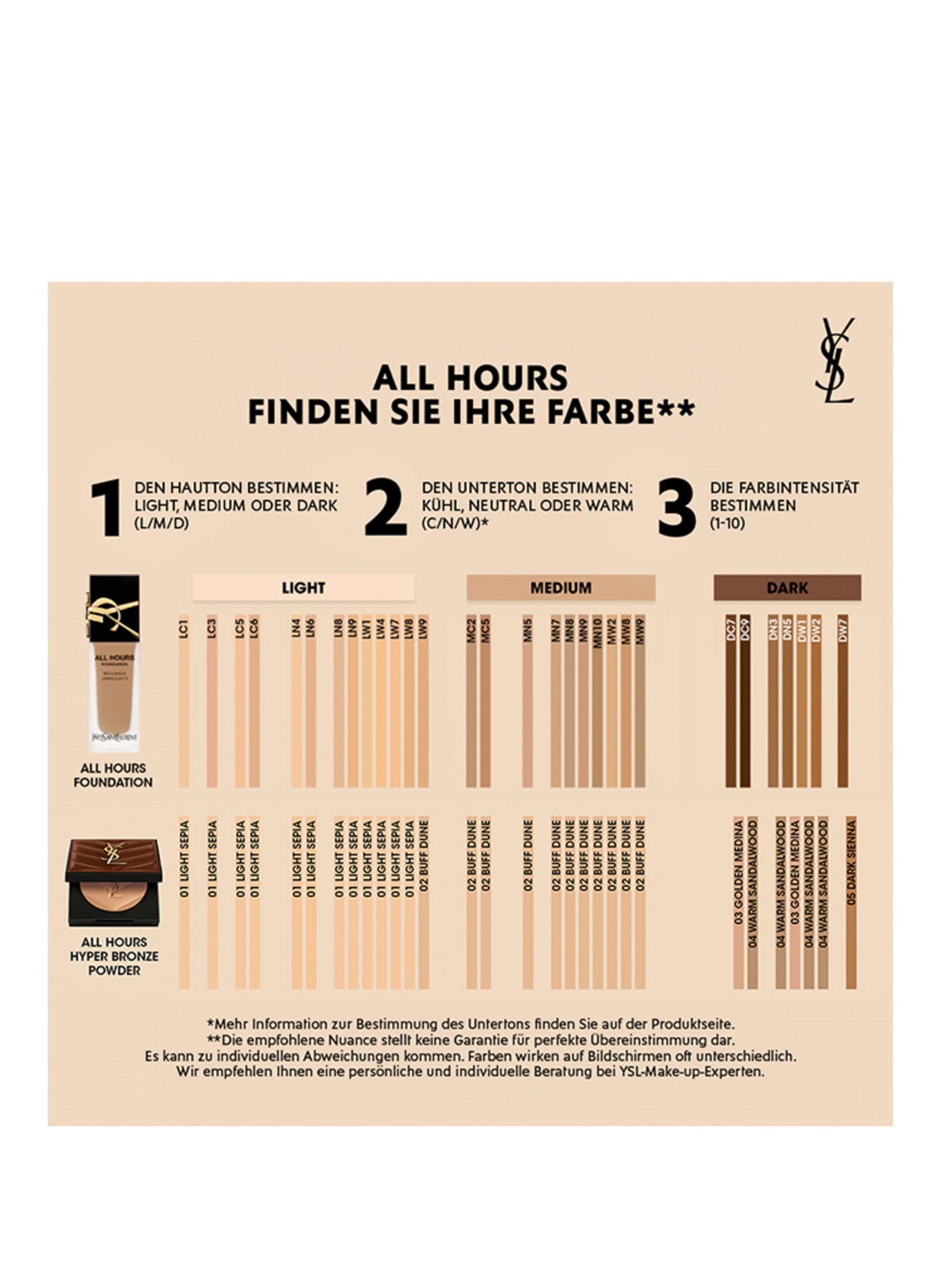 YVES SAINT LAURENT BEAUTÉ ALL HOURS HYPER: SHADE 3