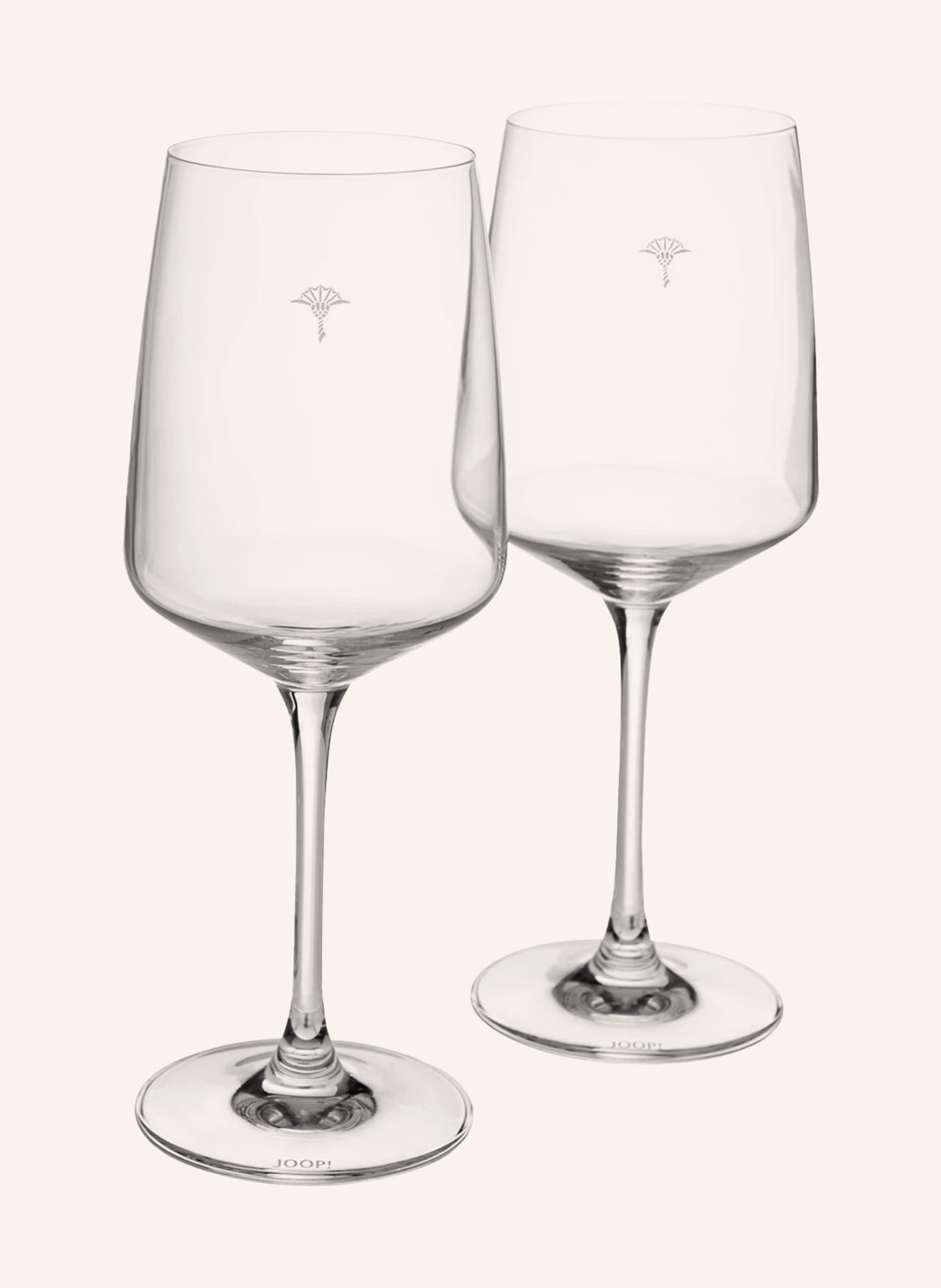 JOOP! Sada 2 skleniček na víno SINGLE CORNFLOWER, Barva: BÍLÁ (Obrázek 1)