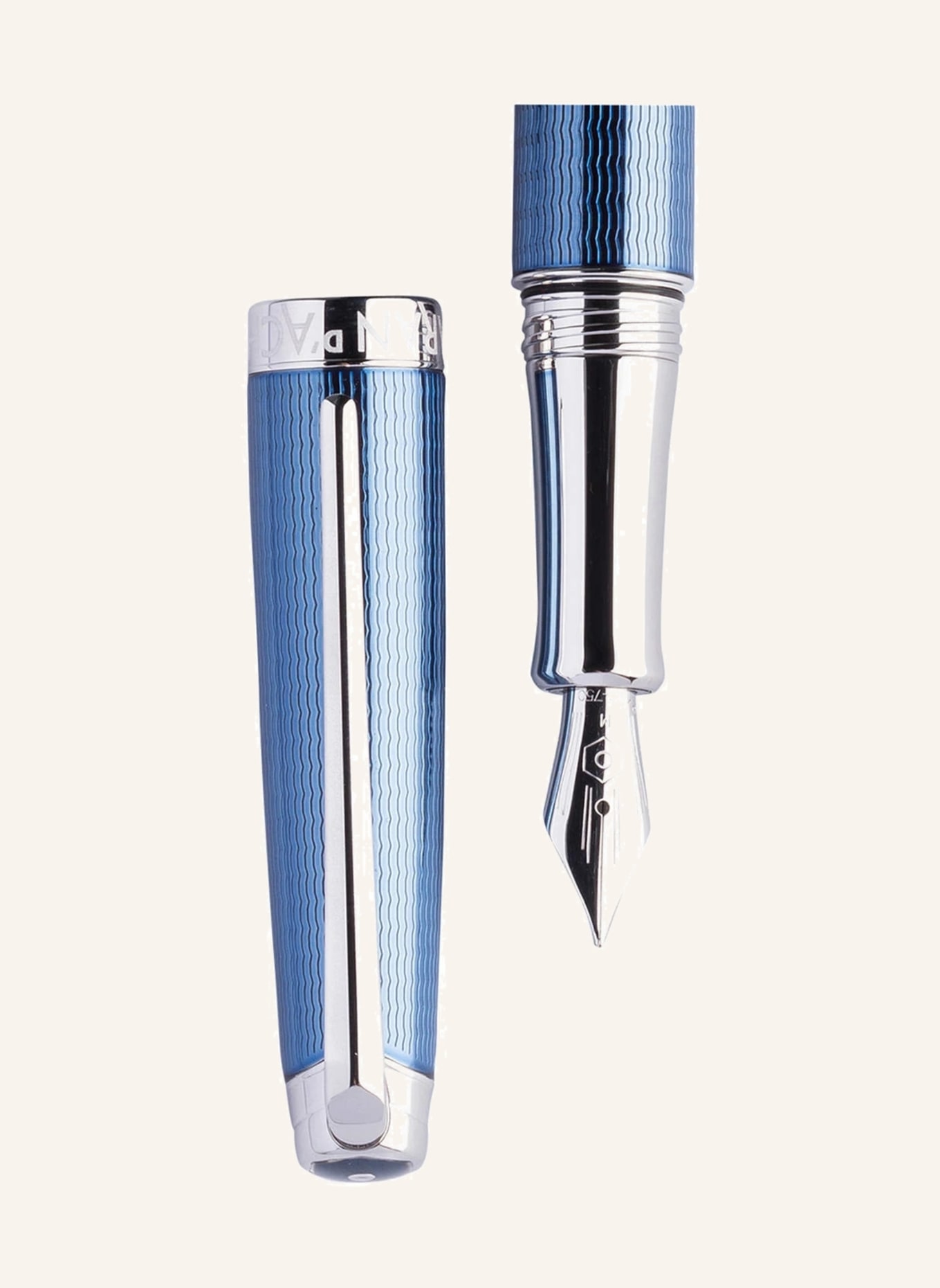 CARAN d'ACHE Fountain pen LÉMAN , Color: BLUE/ SILVER (Image 3)