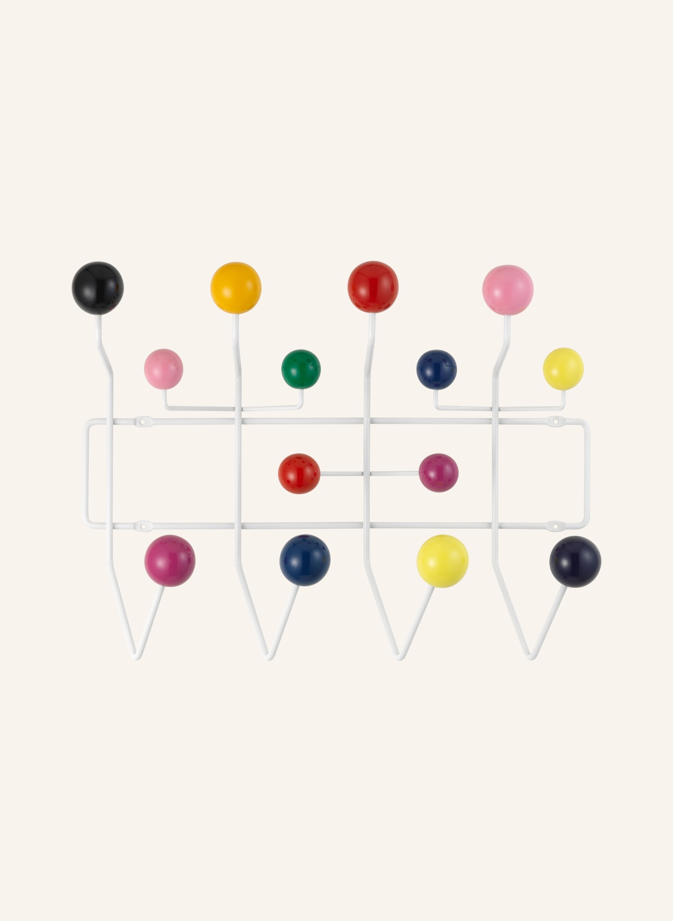 vitra Garderobe HANG IT ALL: WEISS / ROT / GELB