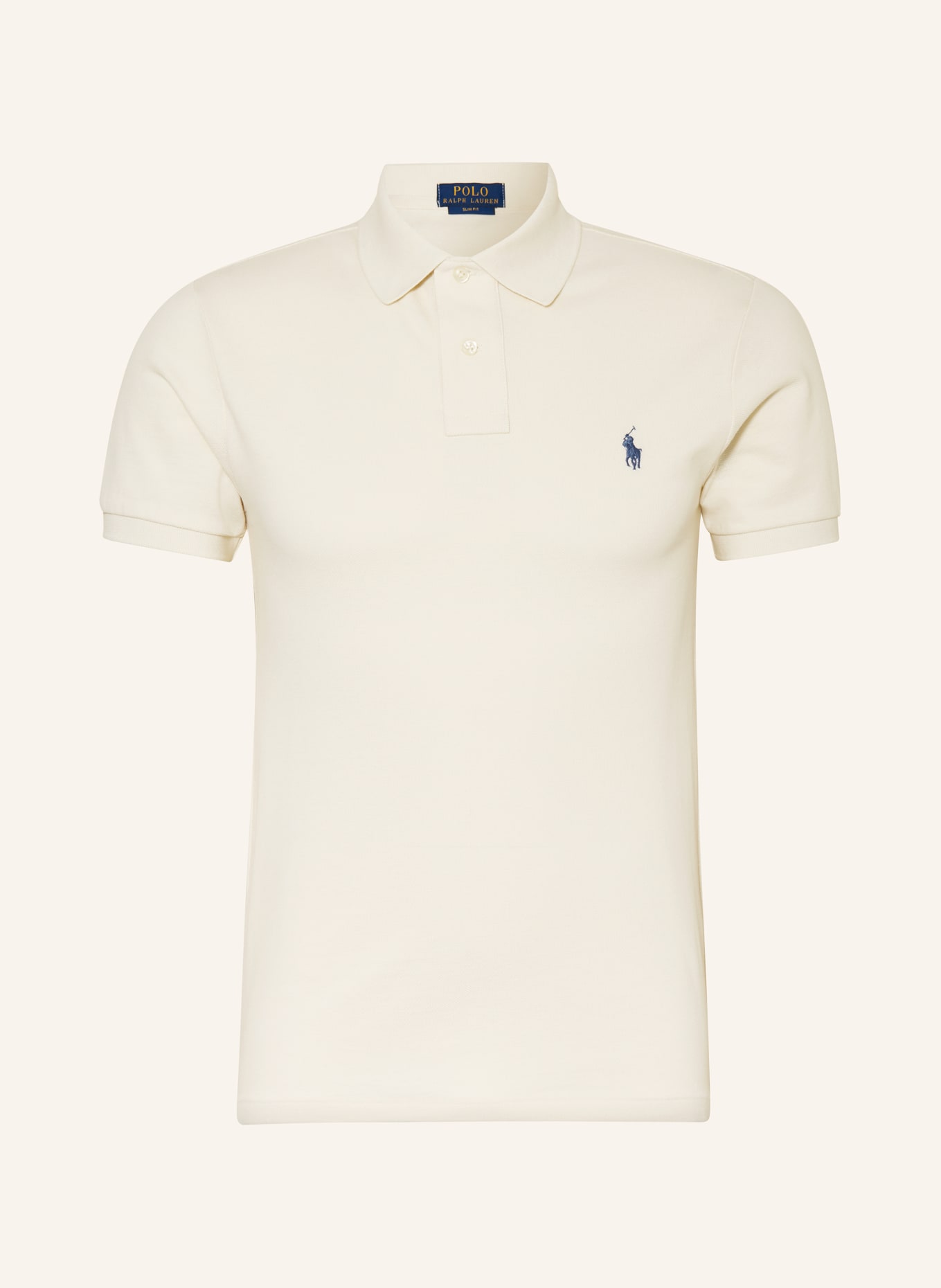 POLO RALPH LAUREN Piqué polo shirt slim fit, Color: ECRU (Image 1)