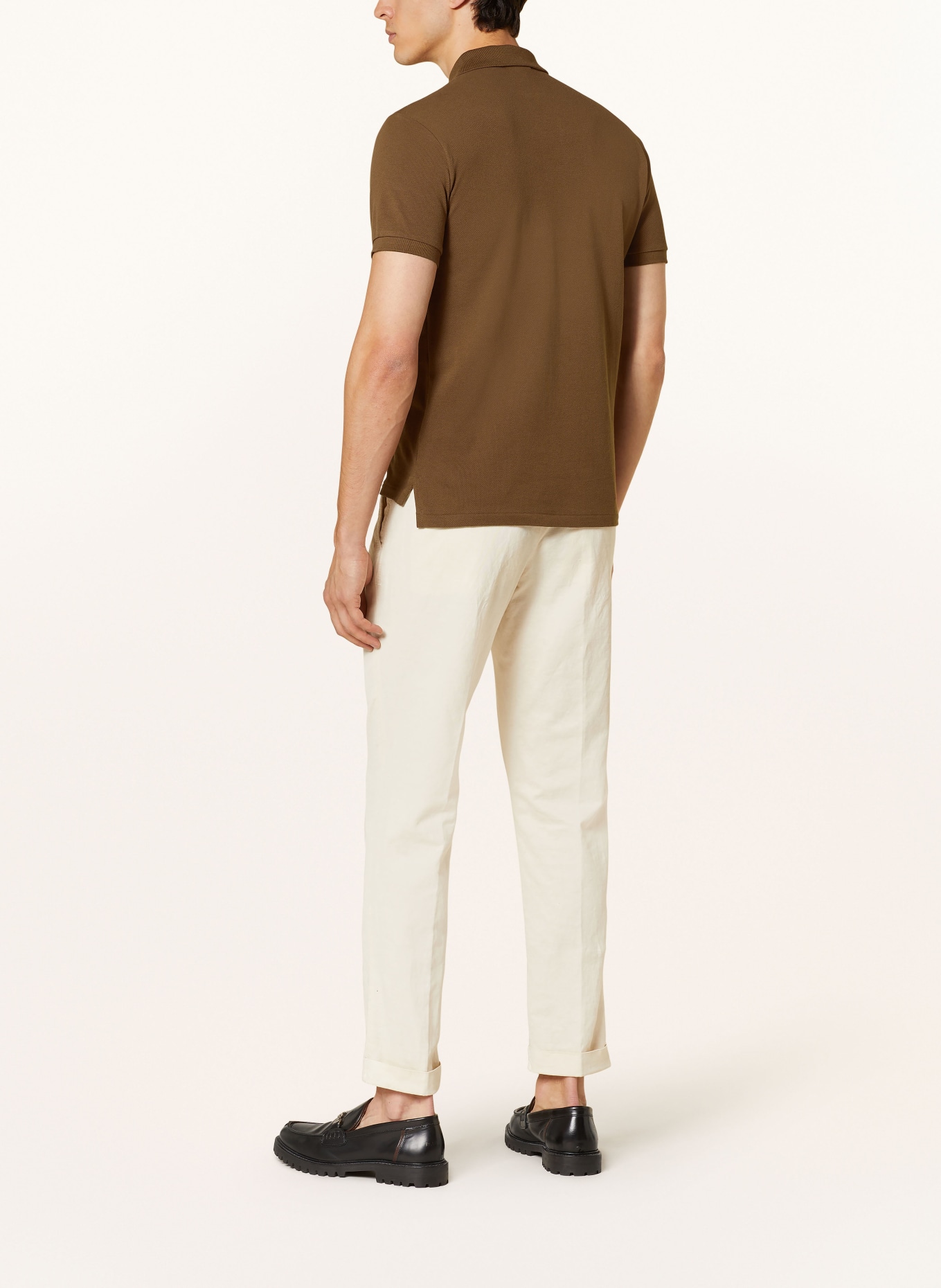 POLO RALPH LAUREN Piqué polo shirt slim fit, Color: BROWN (Image 3)