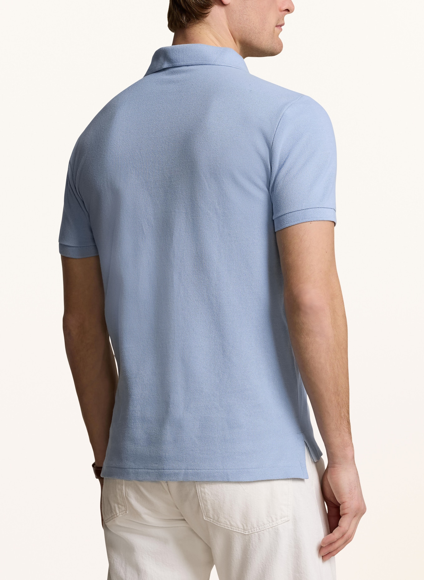 POLO RALPH LAUREN Piqué polo shirt slim fit, Color: LIGHT BLUE (Image 3)