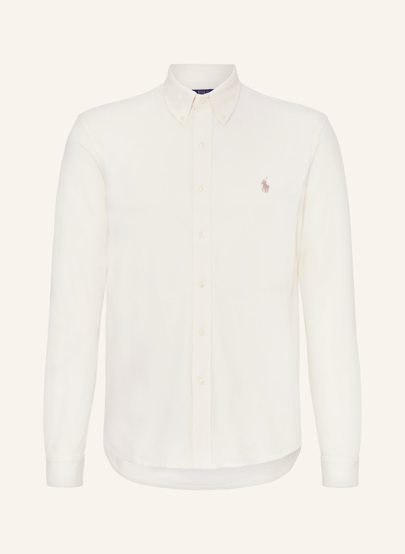 POLO RALPH LAUREN Piqué-Hemd Custom Fit, Farbe: CREME (Bild 1)