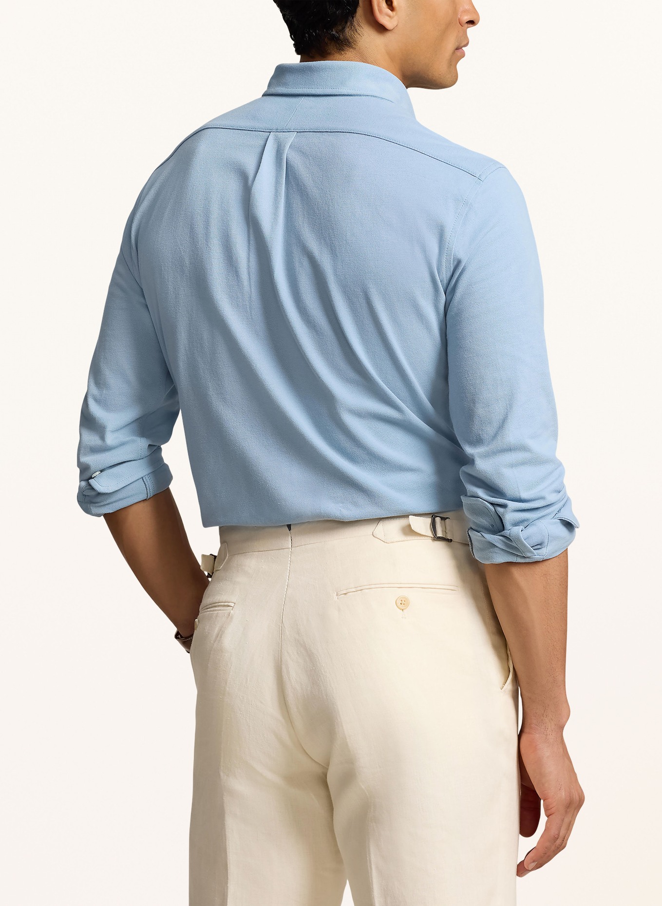 POLO RALPH LAUREN Piqué shirt custom fit, Color: LIGHT BLUE (Image 3)