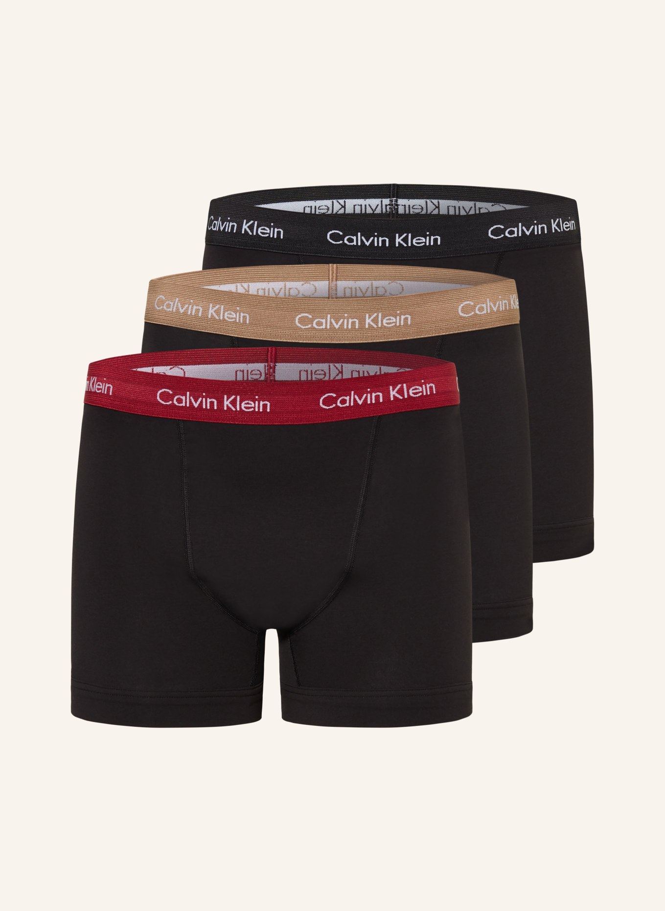 Calvin Klein Boxerky COTTON STRETCH, 3 kusy v balení , Barva: ČERNÁ (Obrázek 1)