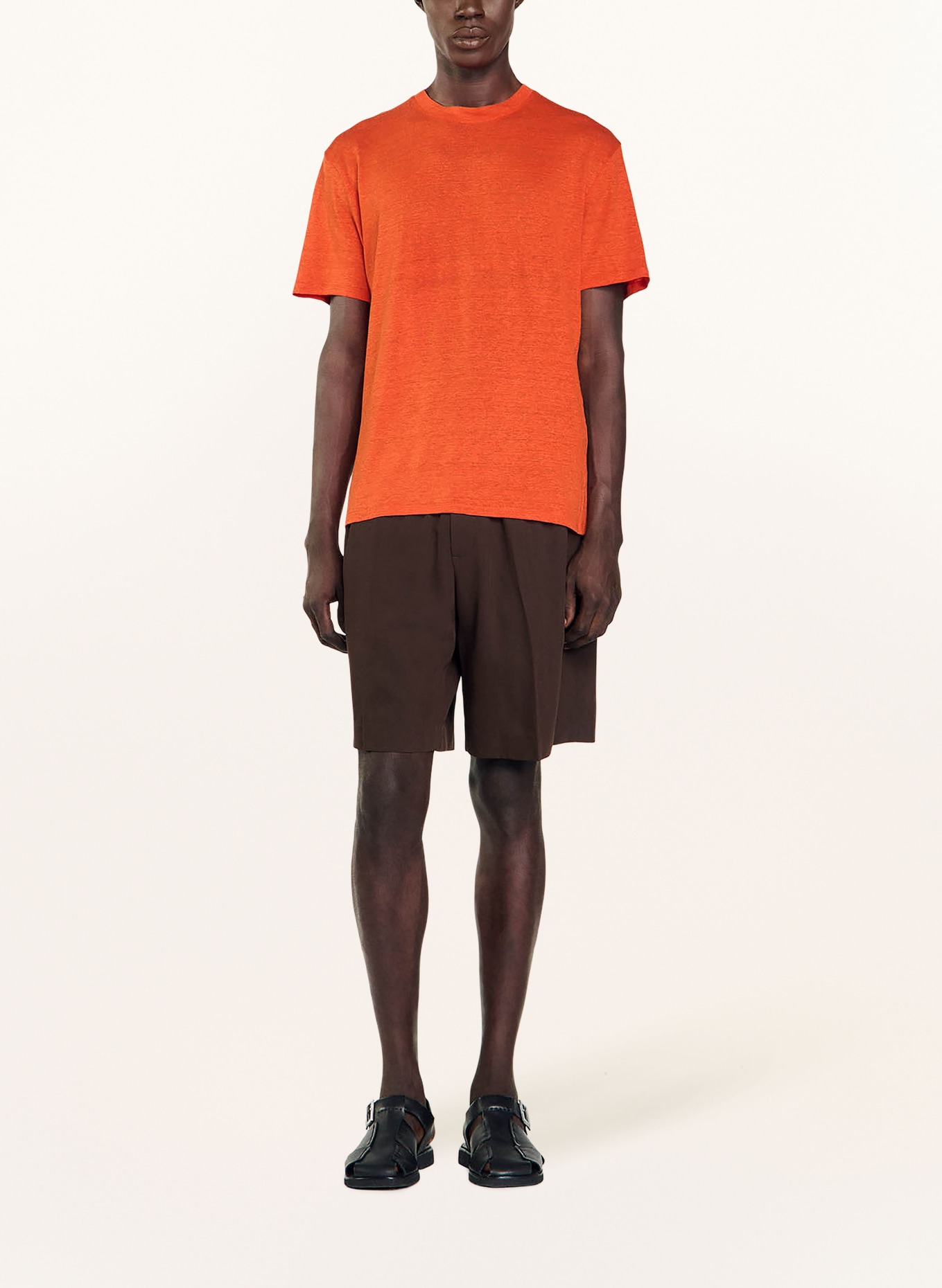 SANDRO T-Shirt aus Leinen, Farbe: ORANGE (Bild 2)