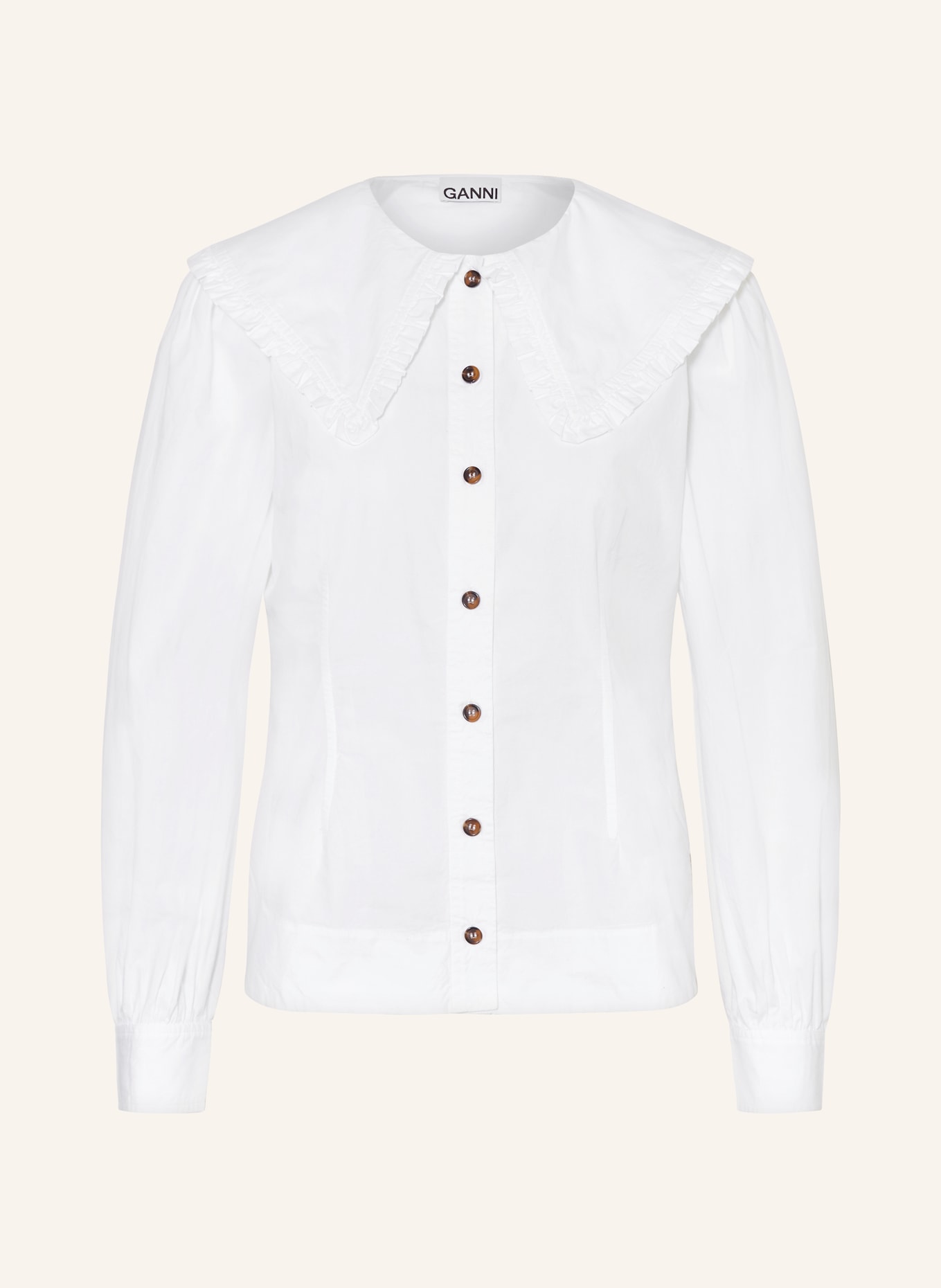 GANNI Blouse, Color: WHITE (Image 1)