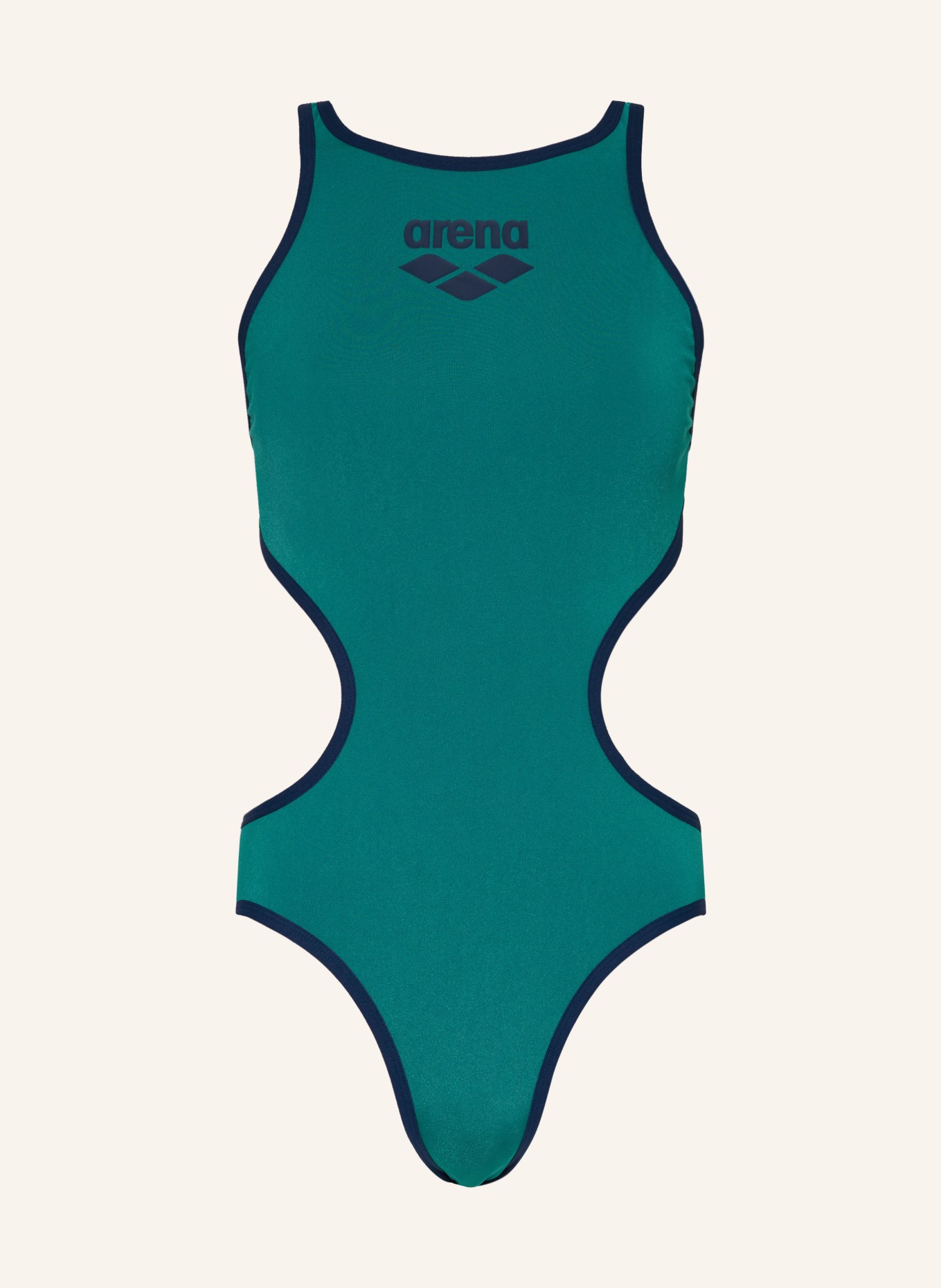 arena Badeanzug ONE BIGLOGO mit UV-Schutz, Farbe: PETROL (Bild 1)