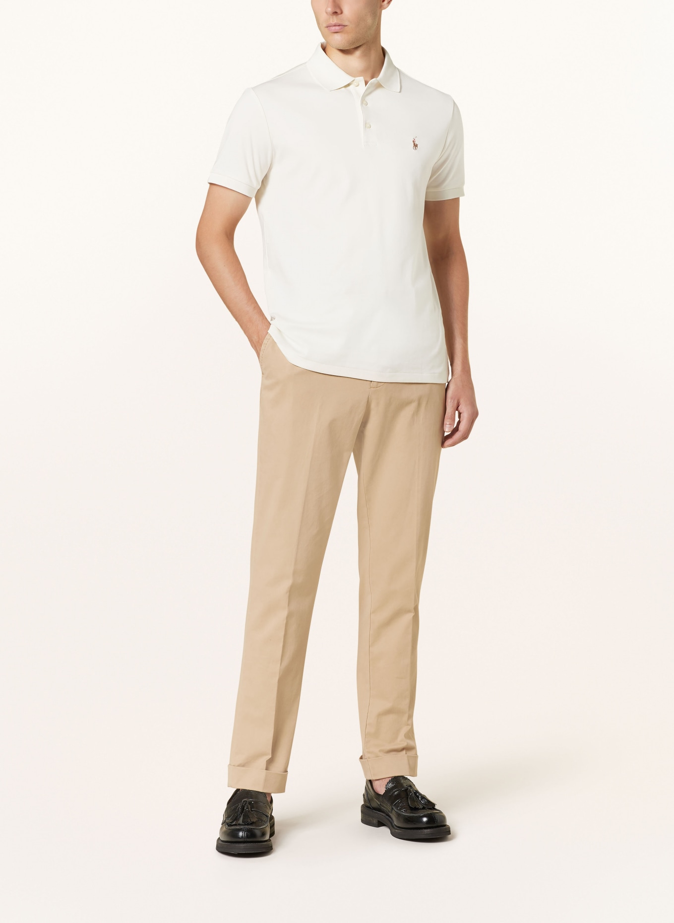 POLO RALPH LAUREN Jersey polo shirt custom slim fit, Color: ECRU (Image 2)