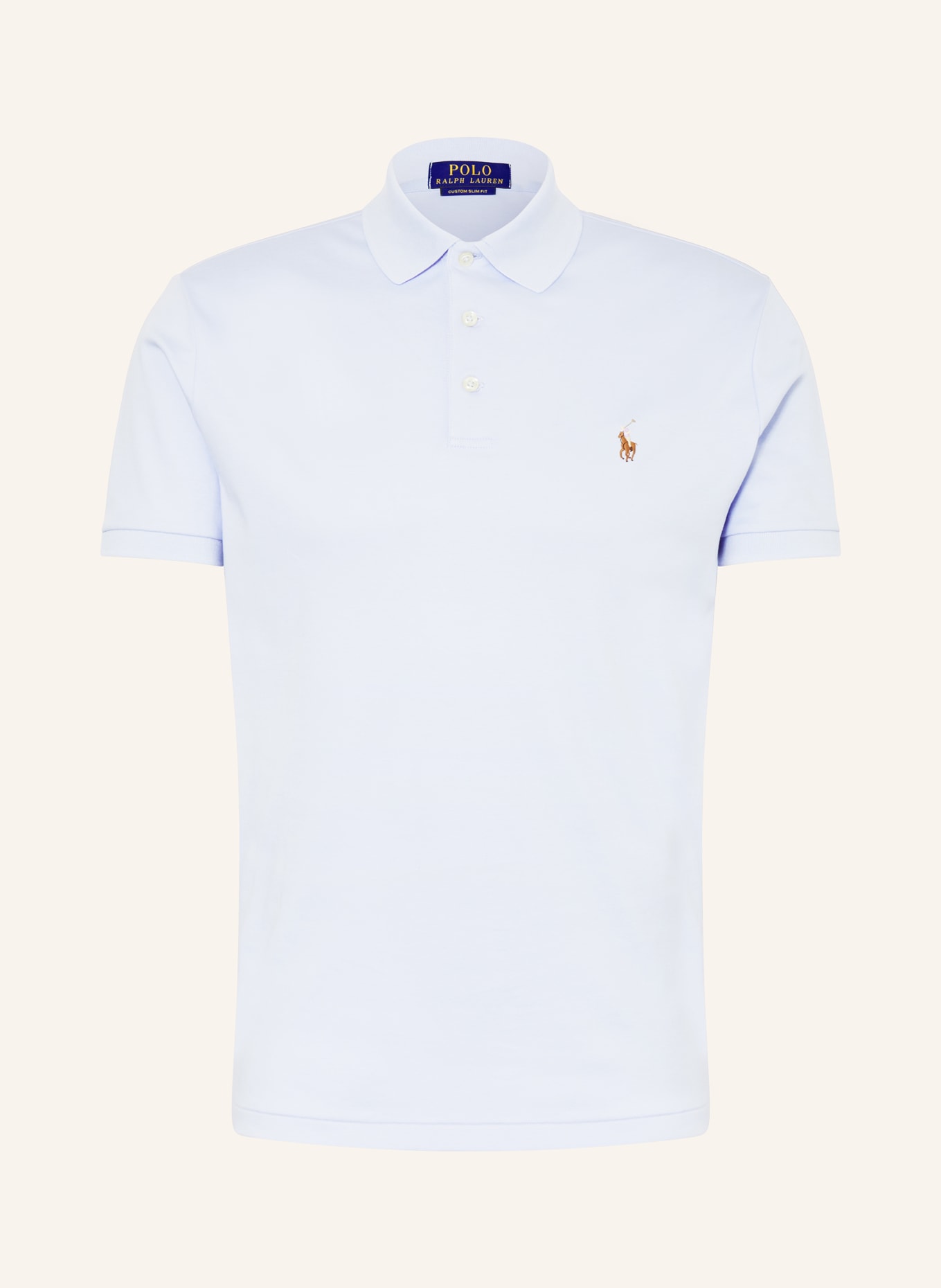 POLO RALPH LAUREN Jersey polo shirt custom slim fit, Color: LIGHT BLUE (Image 1)