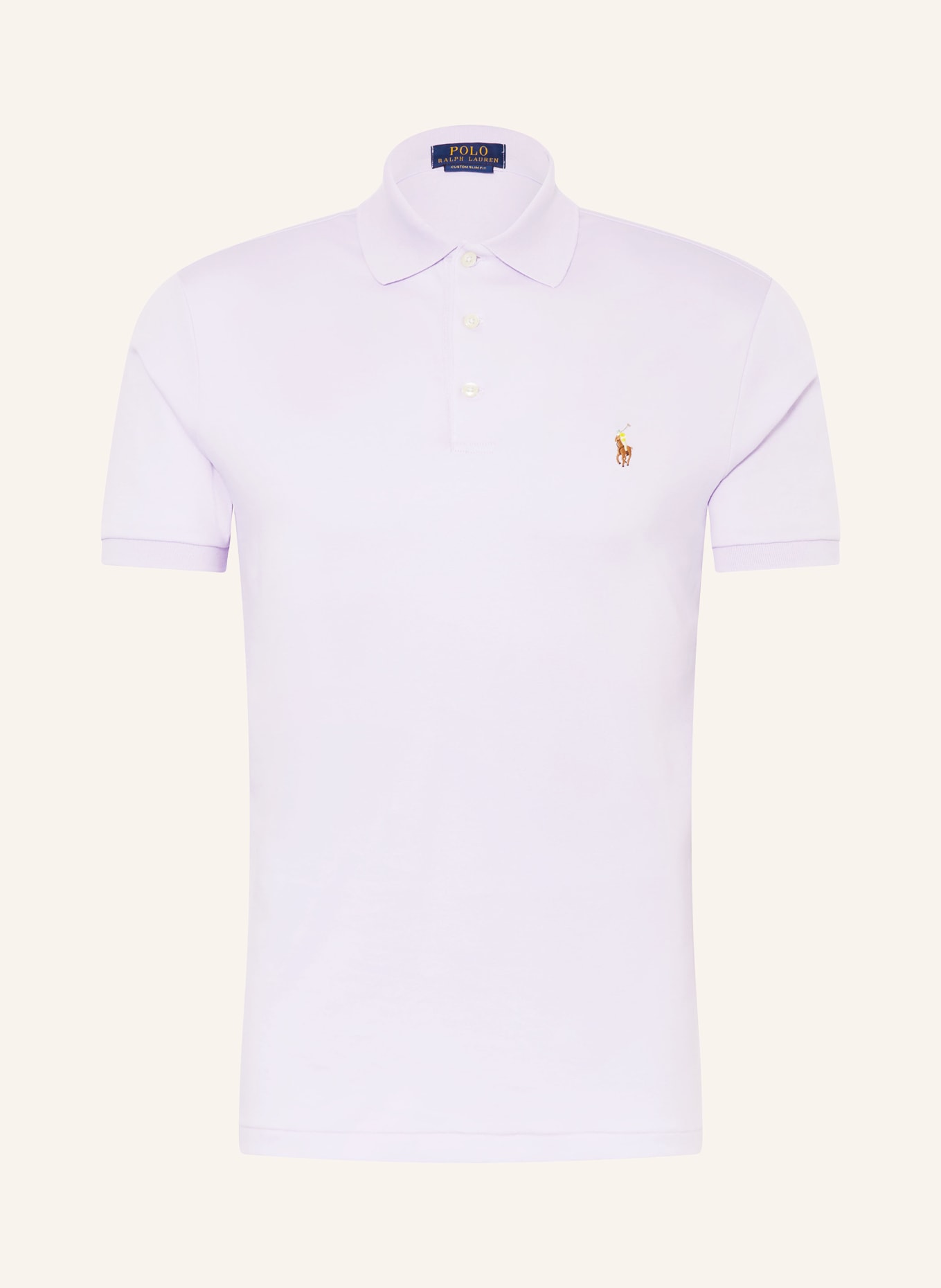 POLO RALPH LAUREN Jersey polo shirt custom slim fit, Color: LIGHT PURPLE (Image 1)