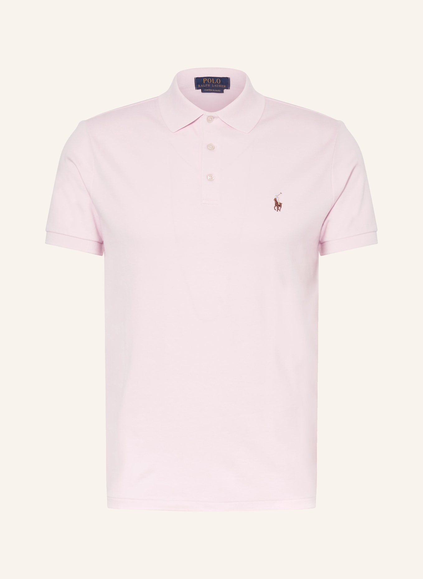 POLO RALPH LAUREN Jersey-Poloshirt Custom Slim Fit, Farbe: 147 HINT OF PINK (Bild 1)