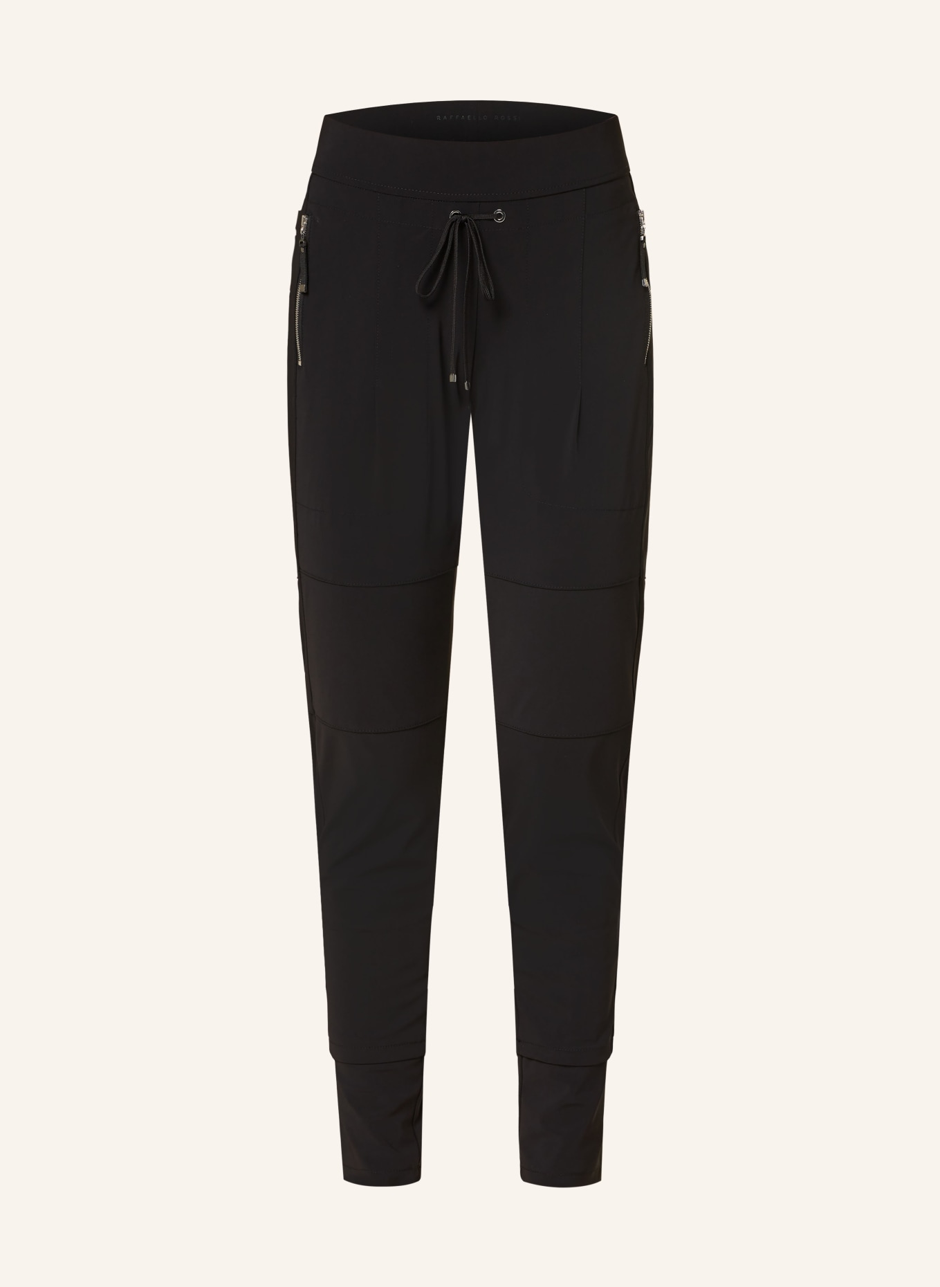 RAFFAELLO ROSSI Trousers CANDY LONG in jogger style , Color: BLACK (Image 1)