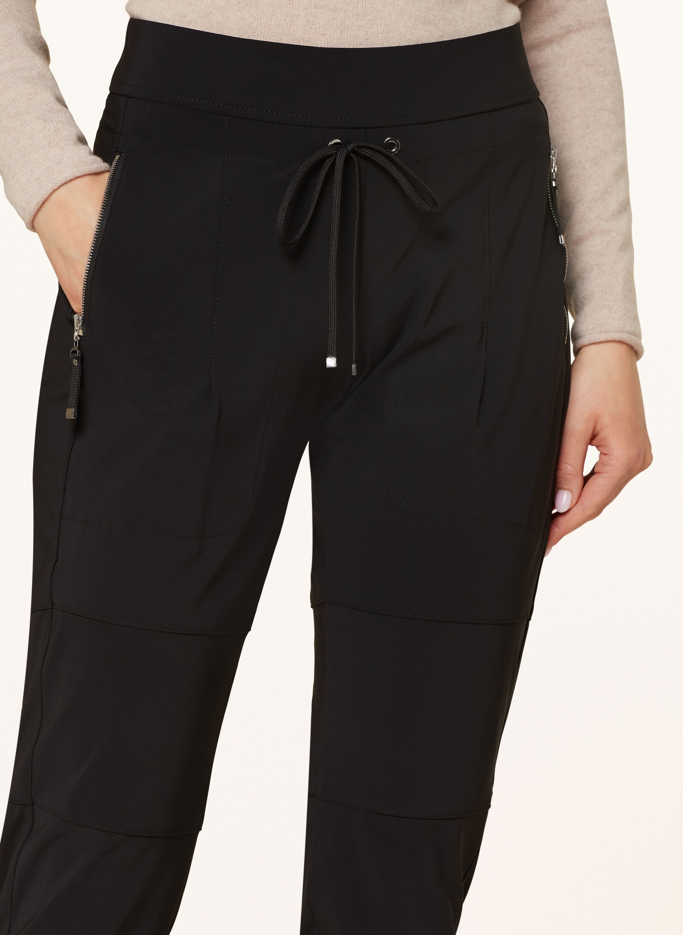 RAFFAELLO ROSSI Trousers CANDY LONG in jogger style , Color: BLACK (Image 6)