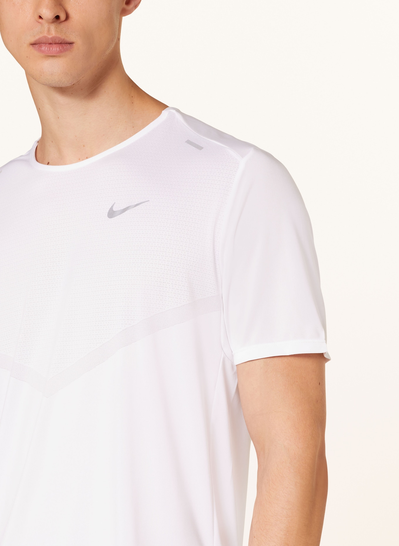 Nike white running shirt discount