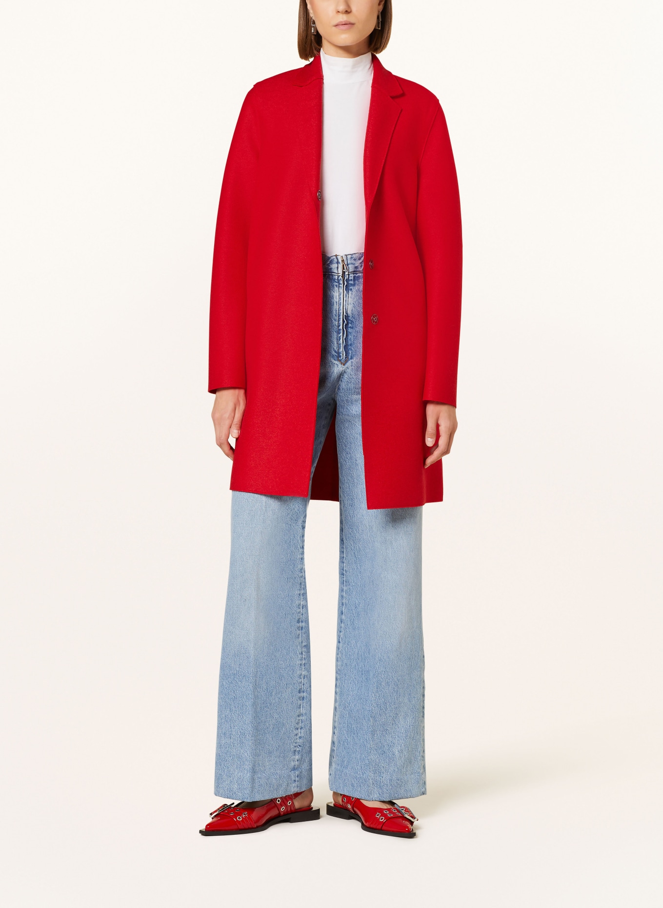 HARRIS WHARF LONDON Wool coat, Color: RED (Image 2)