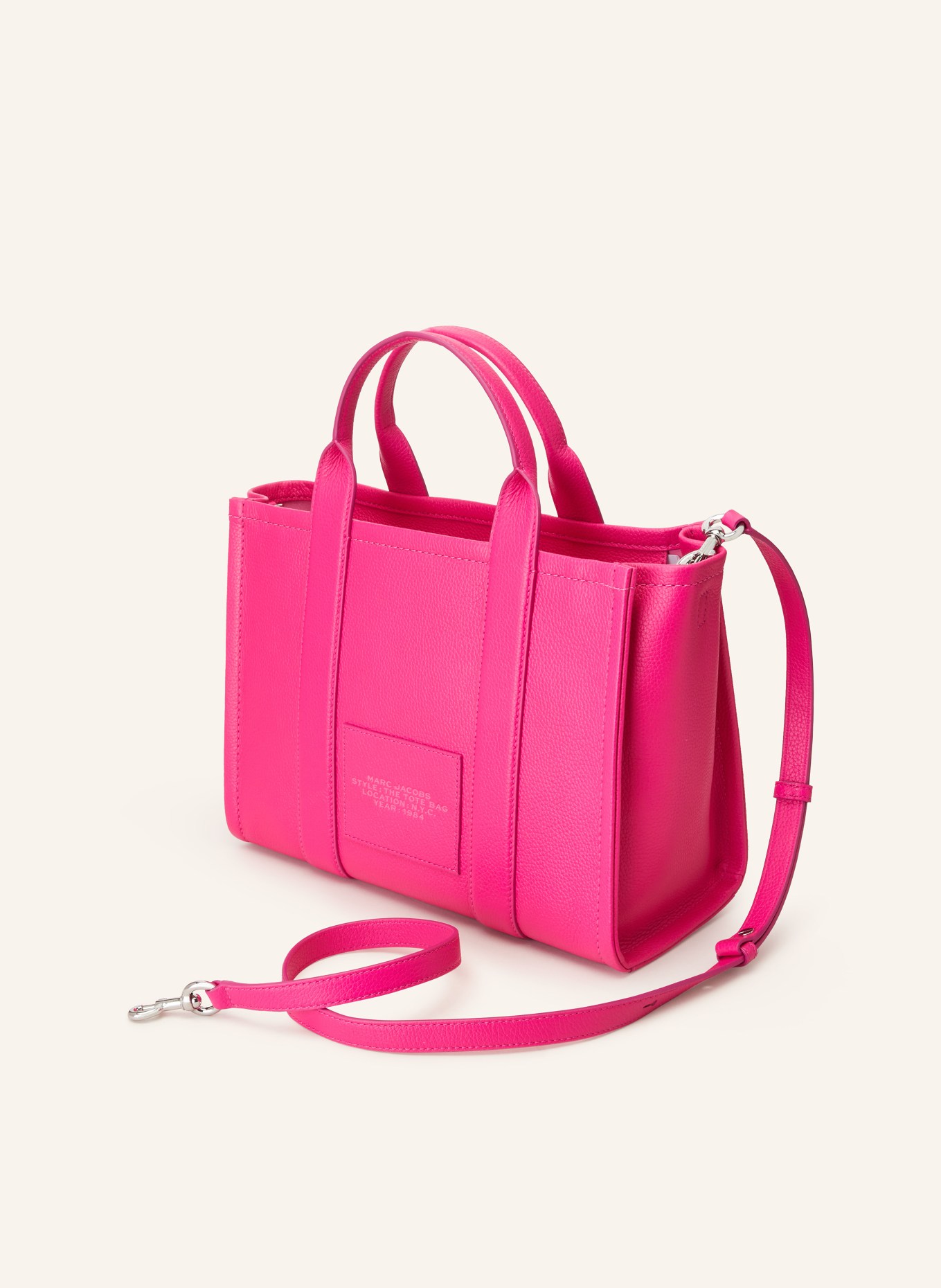 MARC JACOBS Shopper THE MEDIUM TOTE BAG LEATHER: RŮŽOVÁ
