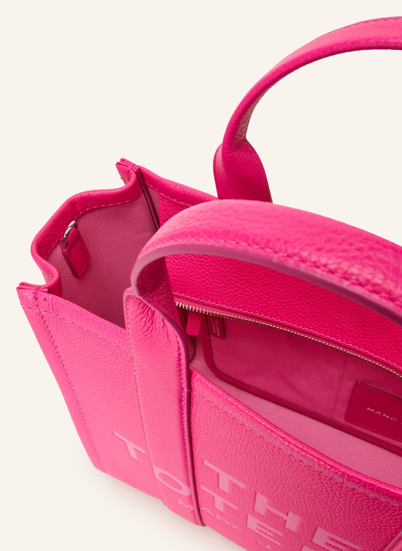 MARC JACOBS Shopper THE MEDIUM TOTE BAG LEATHER: RŮŽOVÁ