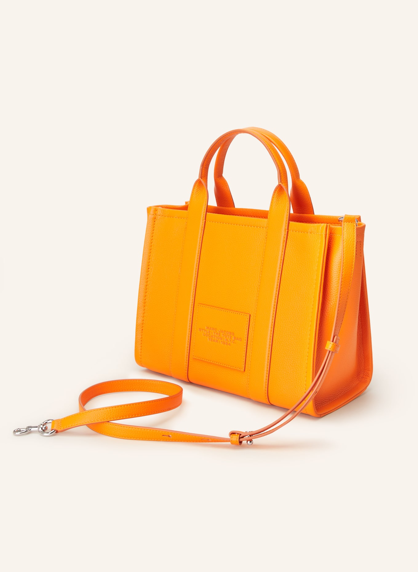 MARC JACOBS Shopper THE MEDIUM TOTE BAG LEATHER, Farbe: ORANGE (Bild 2)