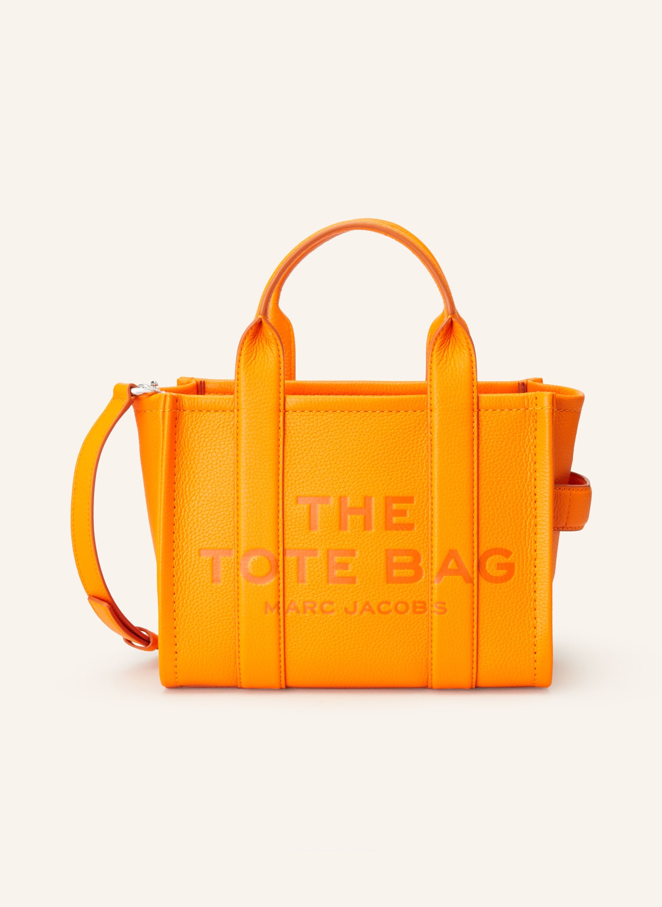 MARC JACOBS Shopper THE SMALL TOTE BAG LEATHER: ORANŽOVÁ