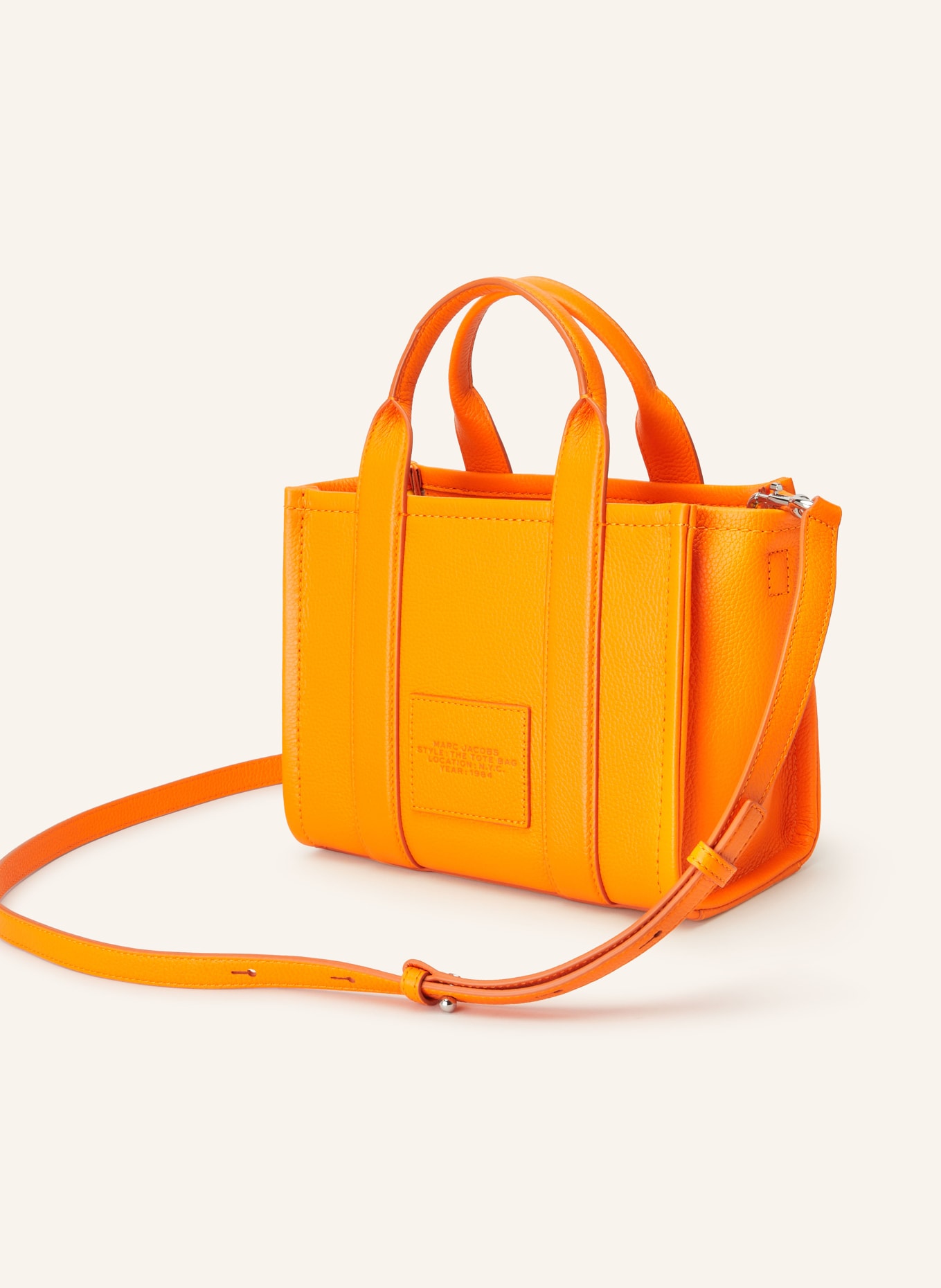 MARC JACOBS Shopper THE SMALL TOTE BAG LEATHER: ORANŽOVÁ