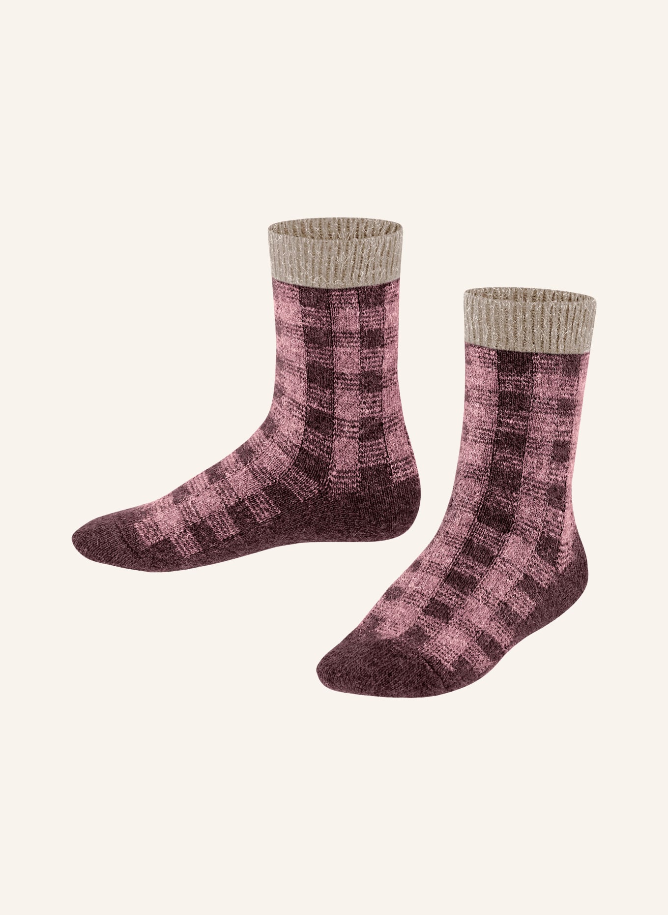 FALKE Socken FOREST CHECKED, Farbe: BRAUN/ BEIGE (Bild 1)