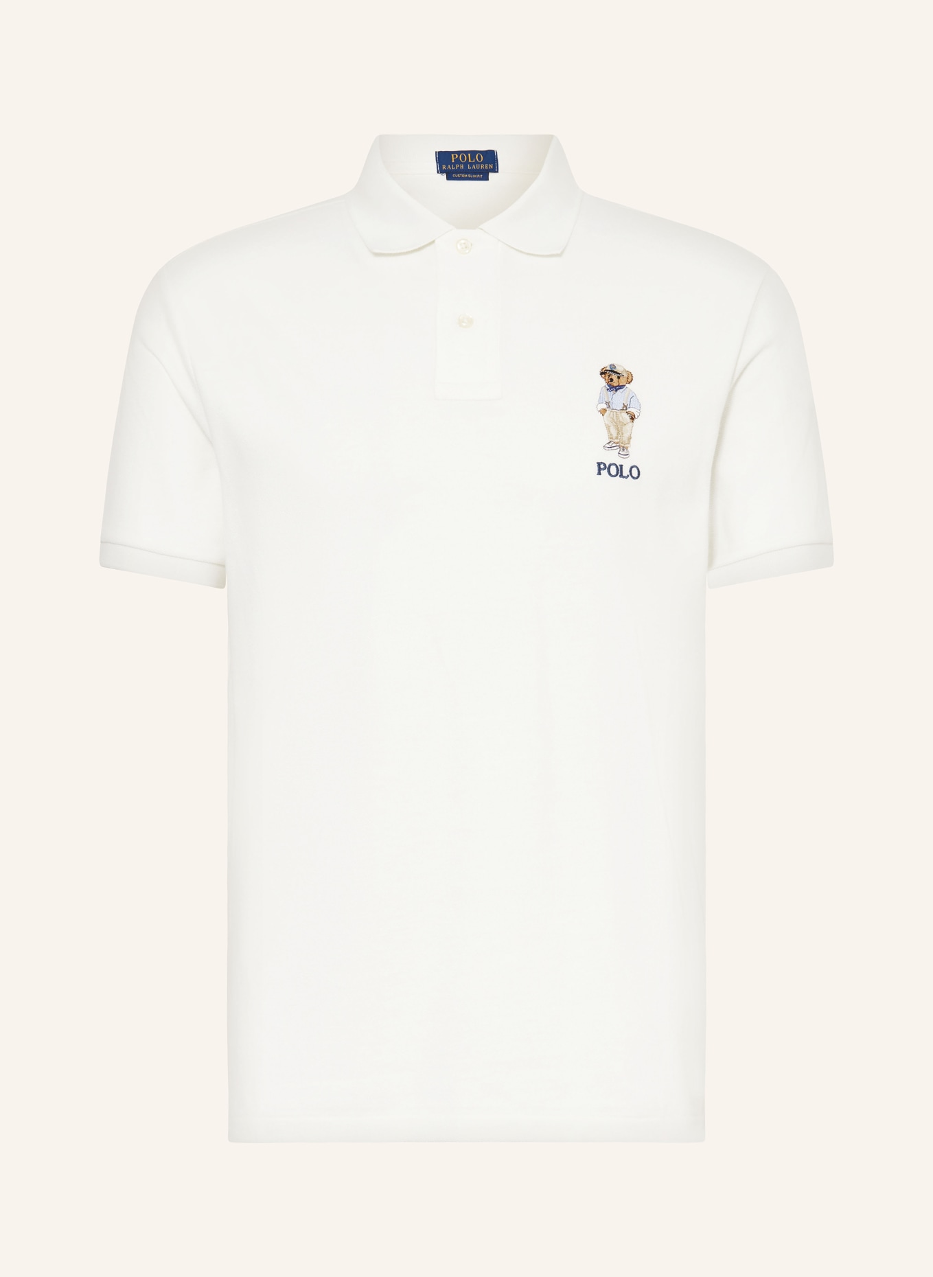 POLO RALPH LAUREN Piqué-Poloshirt Custom Slim Fit , Farbe: WEISS (Bild 1)