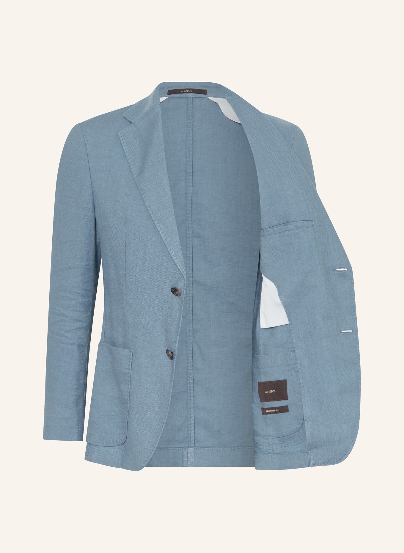 windsor. Anzugsakko GIRO Extra Slim Fit mit Leinen , Farbe: 440 TurquoiseAqua              440 (Bild 4)