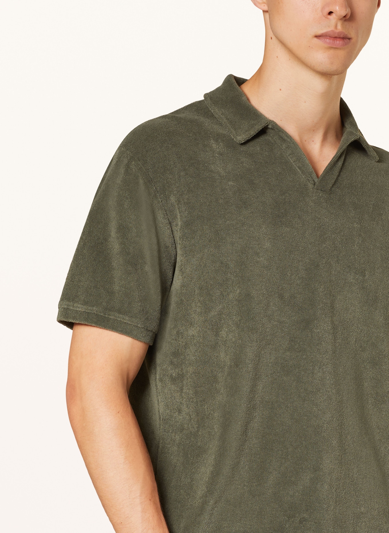 Juvia Terry cloth polo shirt, Color: GREEN (Image 4)