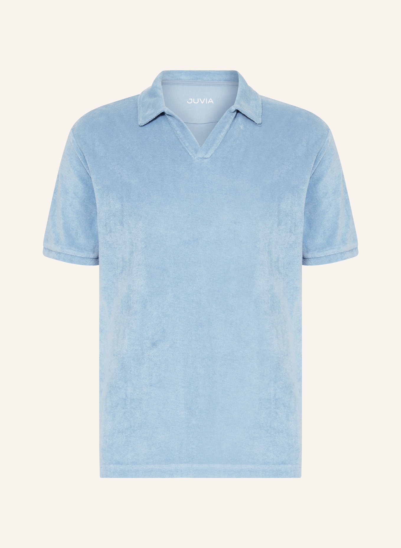 Juvia Terry cloth polo shirt, Color: LIGHT BLUE (Image 1)