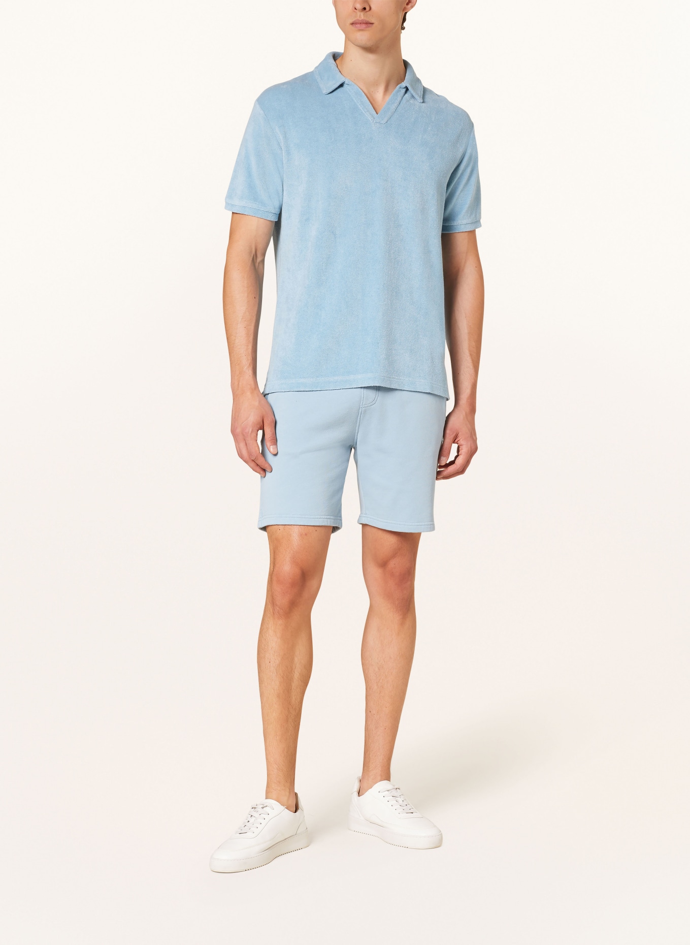 Juvia Terry cloth polo shirt, Color: LIGHT BLUE (Image 2)