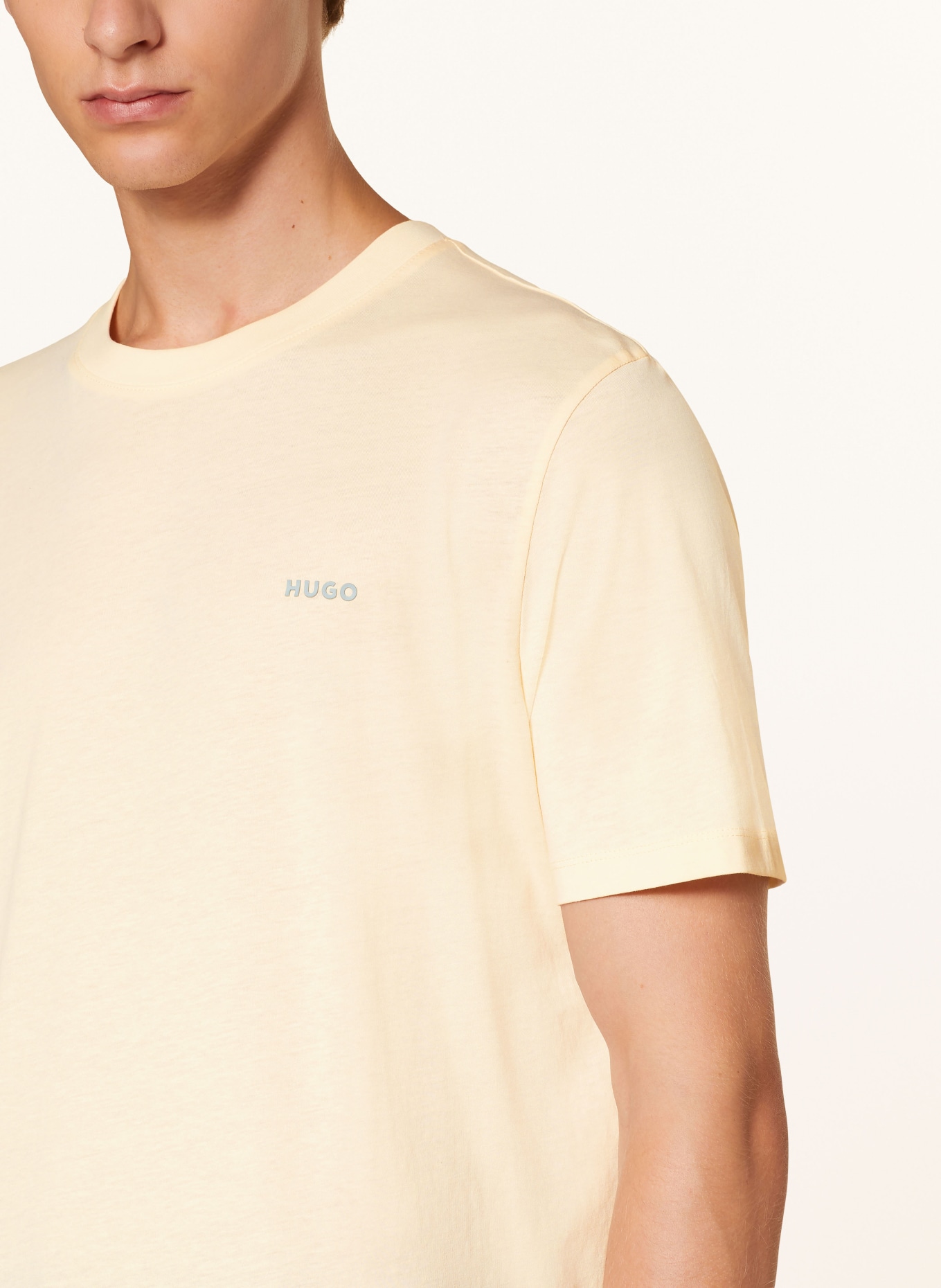 HUGO T-shirt DERO, Color: LIGHT YELLOW (Image 4)