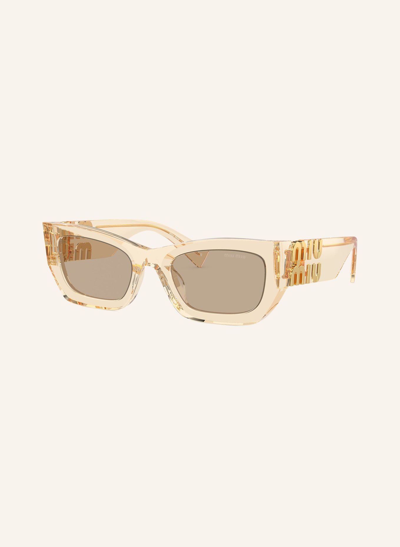 MIU MIU Sonnenbrille MU09WS: 11T40F - BEIGE TRANSPARENT/ BEIGE