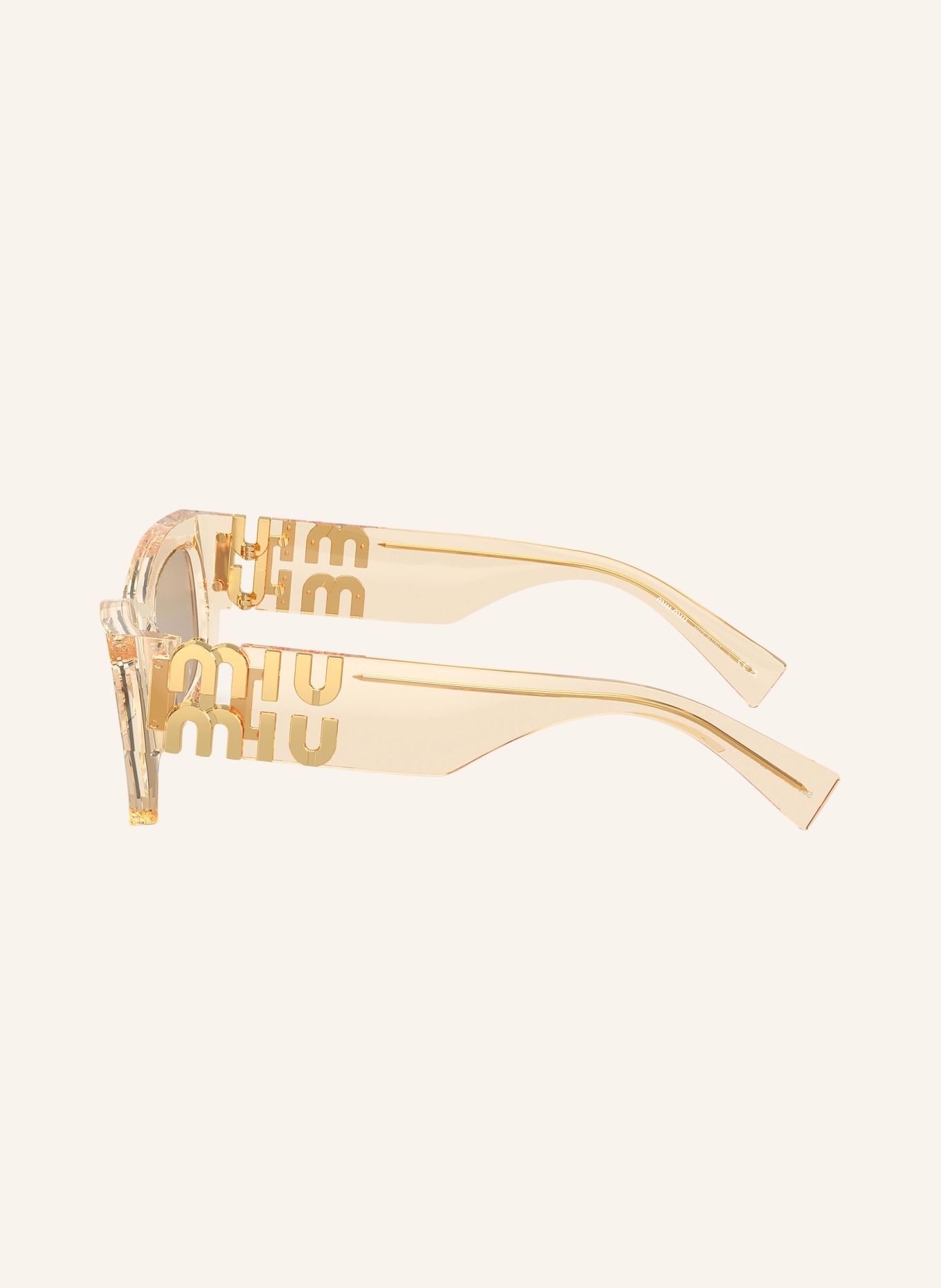 MIU MIU Sonnenbrille MU09WS, Farbe: 11T40F - BEIGE TRANSPARENT/ BEIGE (Bild 3)