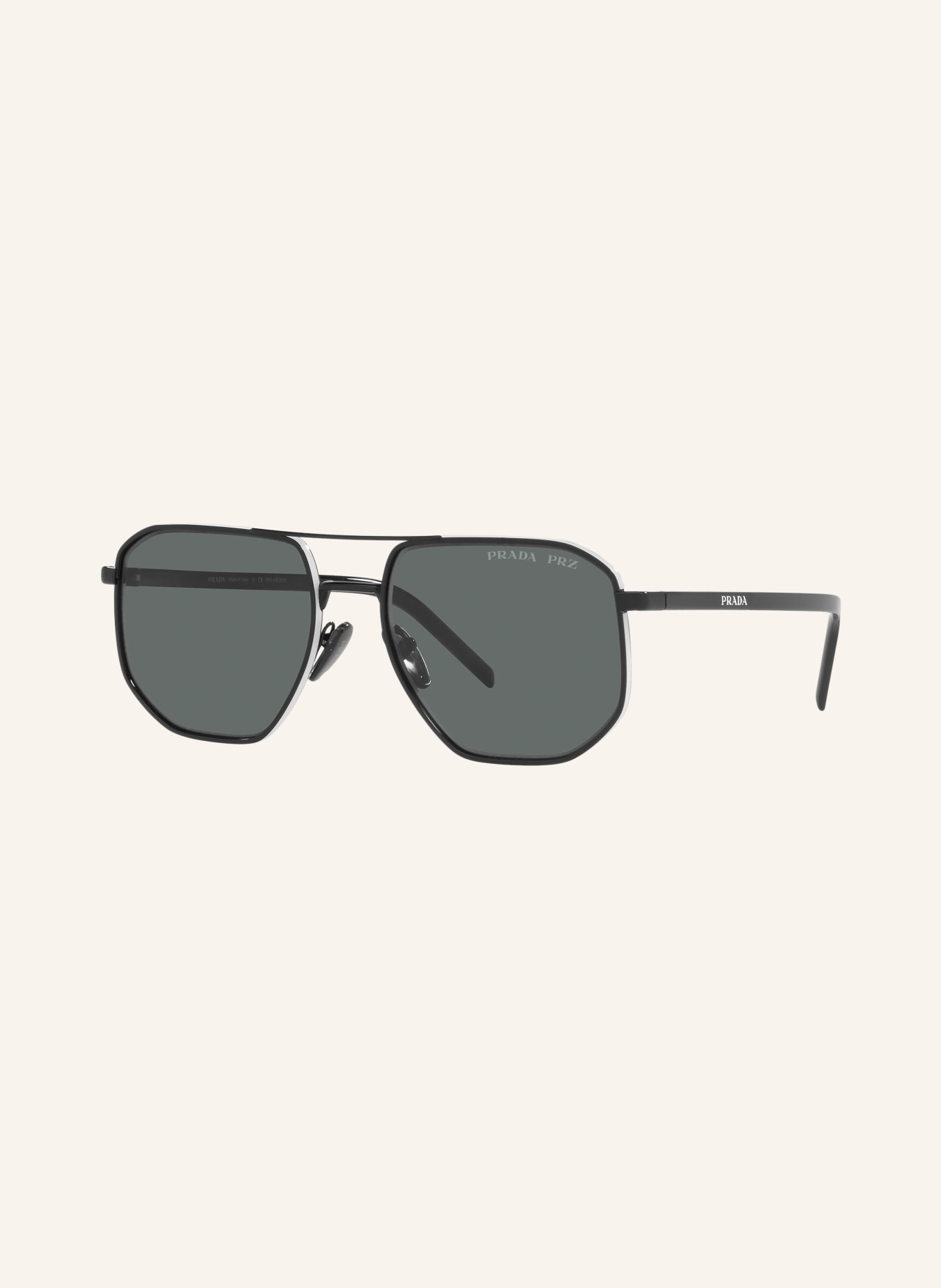 PRADA Sunglasses PR59YS, Color: 1AB5Z1 - BLACK/ DARK GRAY POLARIZED (Image 1)