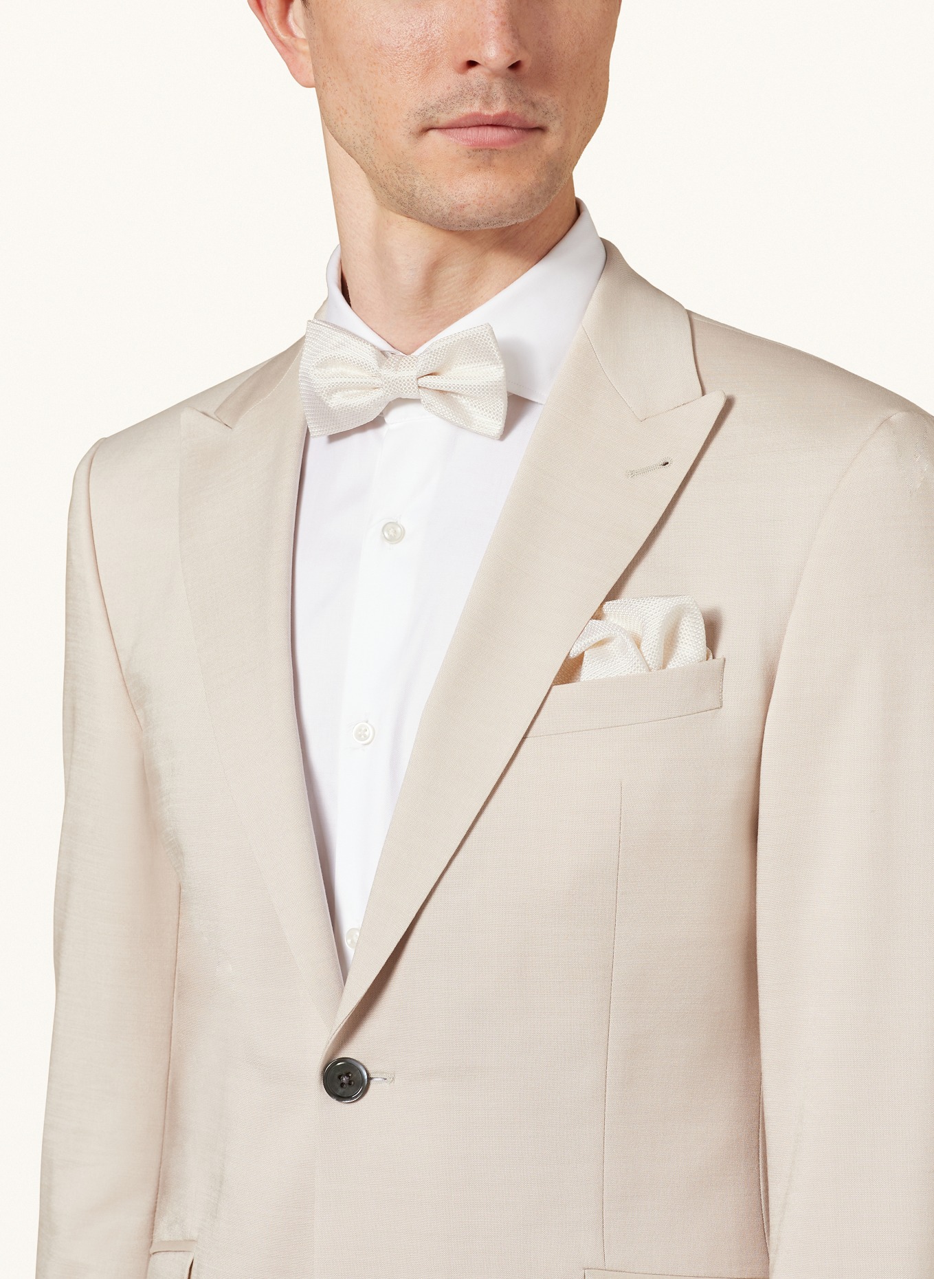 Prince BOWTIE Set: Bow tie and pocket handkerchief, Color: WHITE (Image 6)