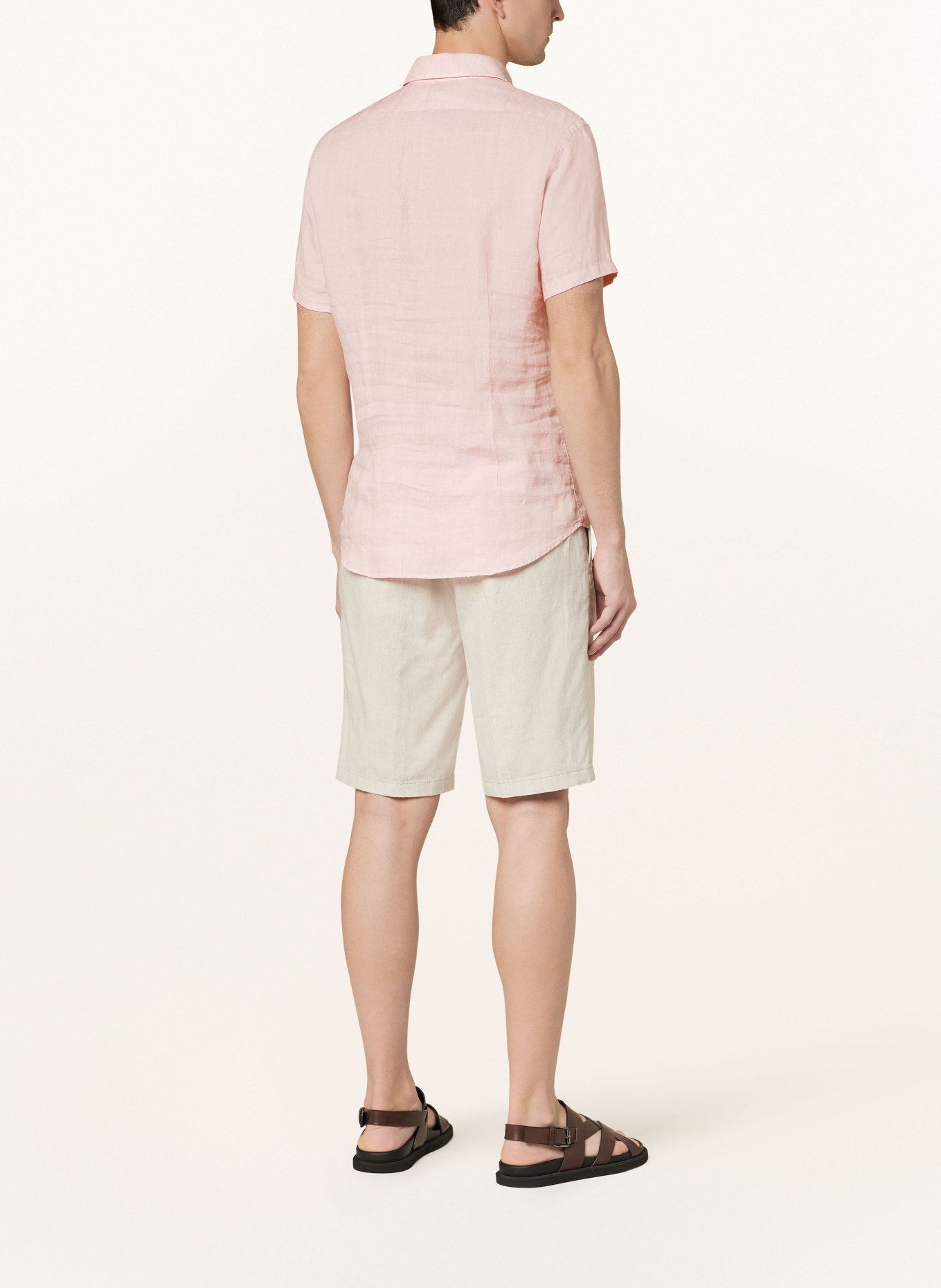 REISS Short-sleeved shirt HOLIDAY slim fit made of linen, Color: PINK (Image 3)