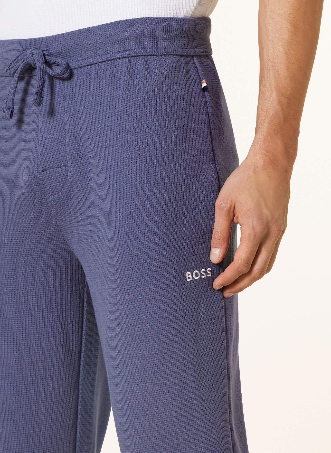 BOSS Pyžamové kalhoty, Barva: TMAVĚ MODRÁ (Obrázek 5)