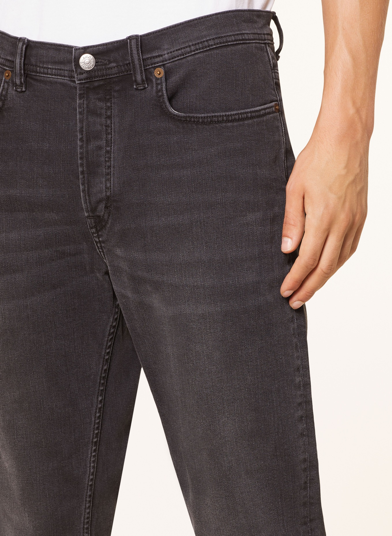 Acne Studios Jeans slim fit with cropped leg length , Color: BLACK (Image 5)