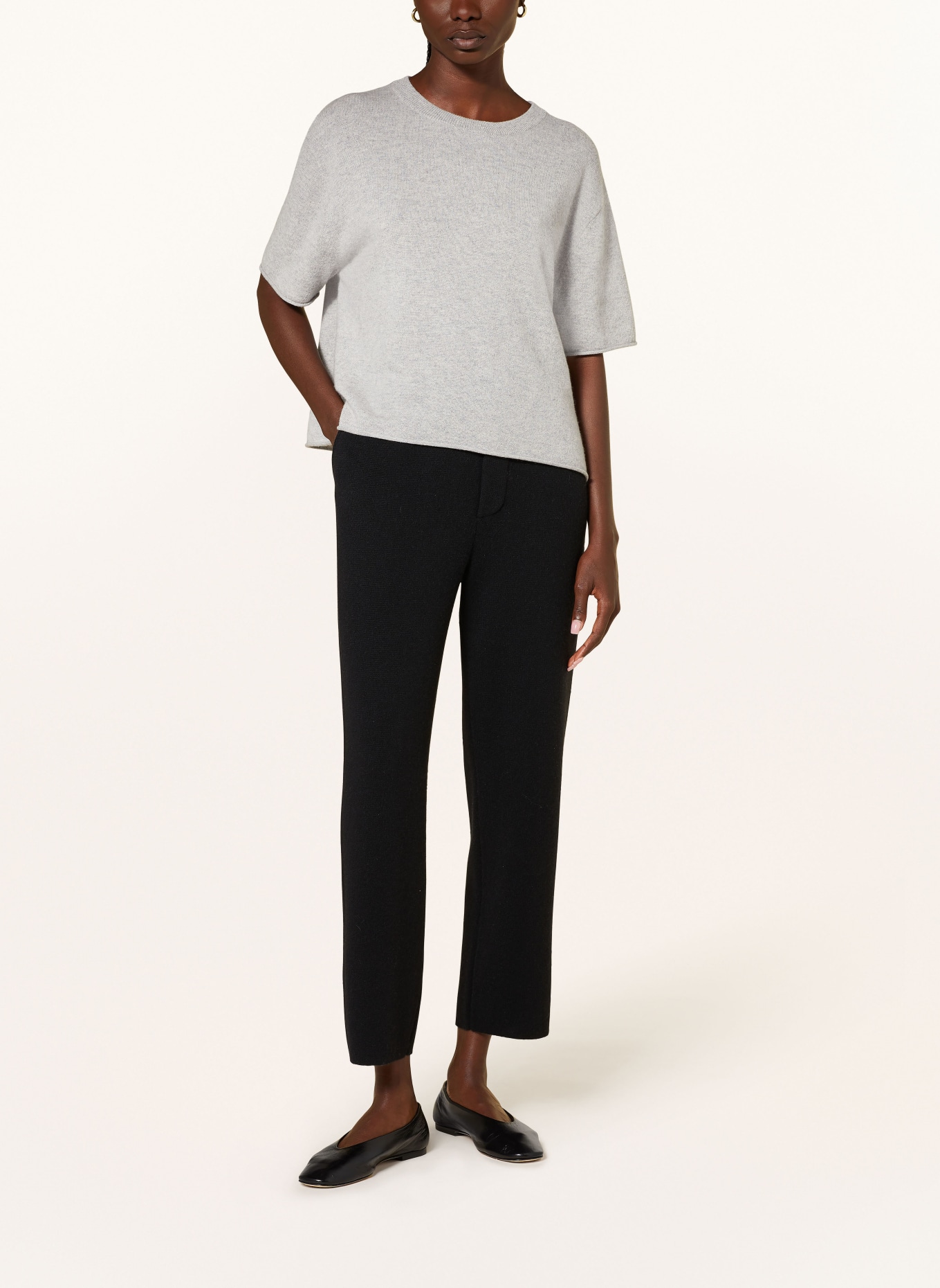 LISA YANG Knit shirt CILA in cashmere, Color: LIGHT GRAY (Image 2)