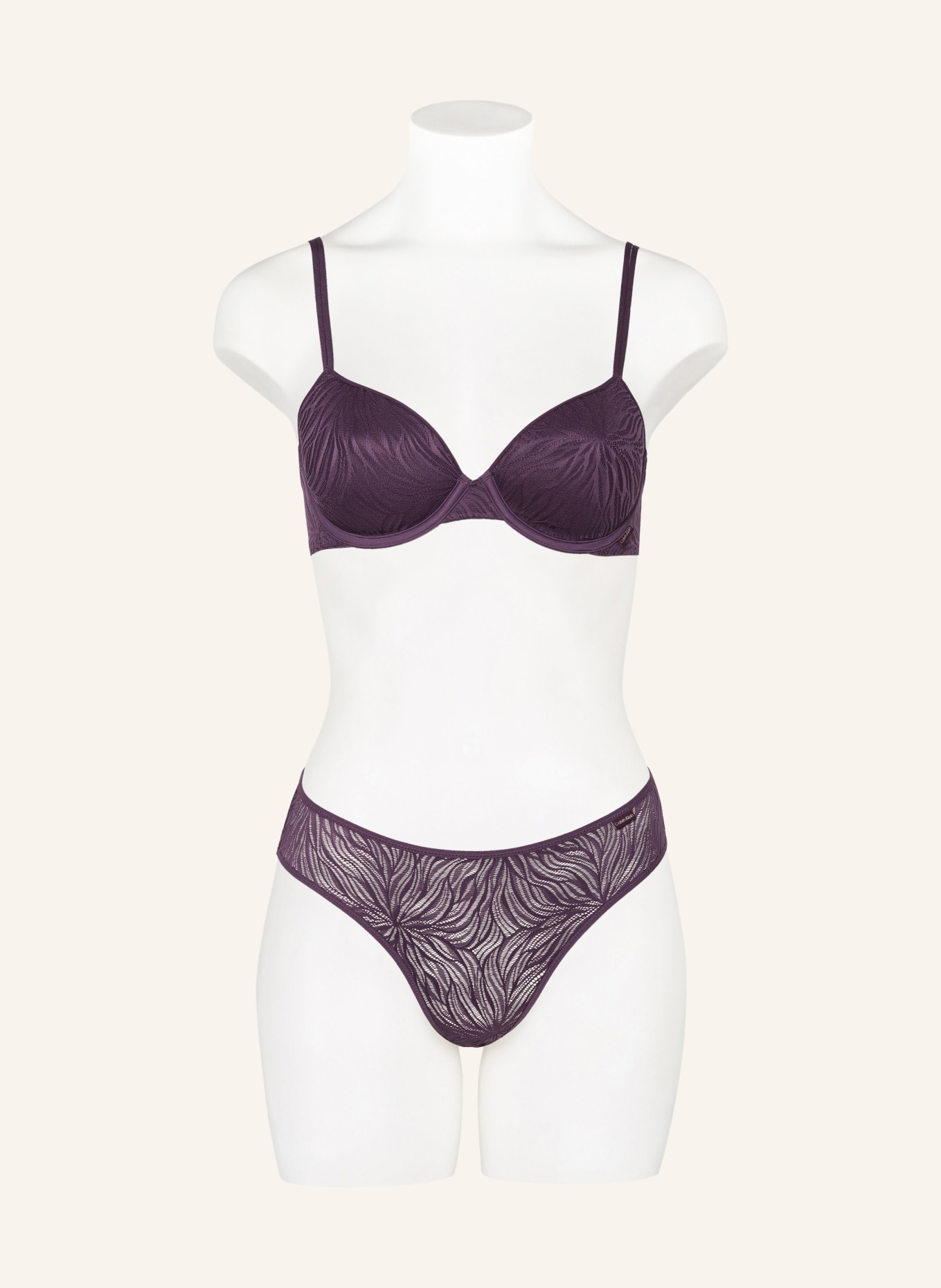 Calvin Klein Kalhotky SHEER MARQUISETTE: TMAVĚ FIALOVÁ
