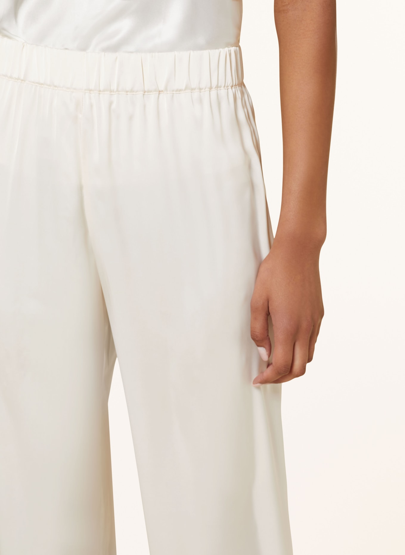 SIMONE PÉRÈLE Spodnie od piżamy SATIN SECRETS z satyny , Kolor: KREMOWY (Obrazek 5)