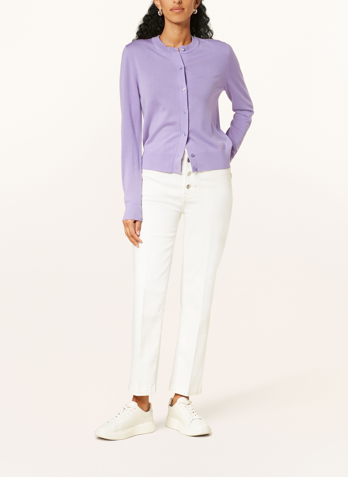 BOSS Cardigan FADENASI, Color: LIGHT PURPLE (Image 2)