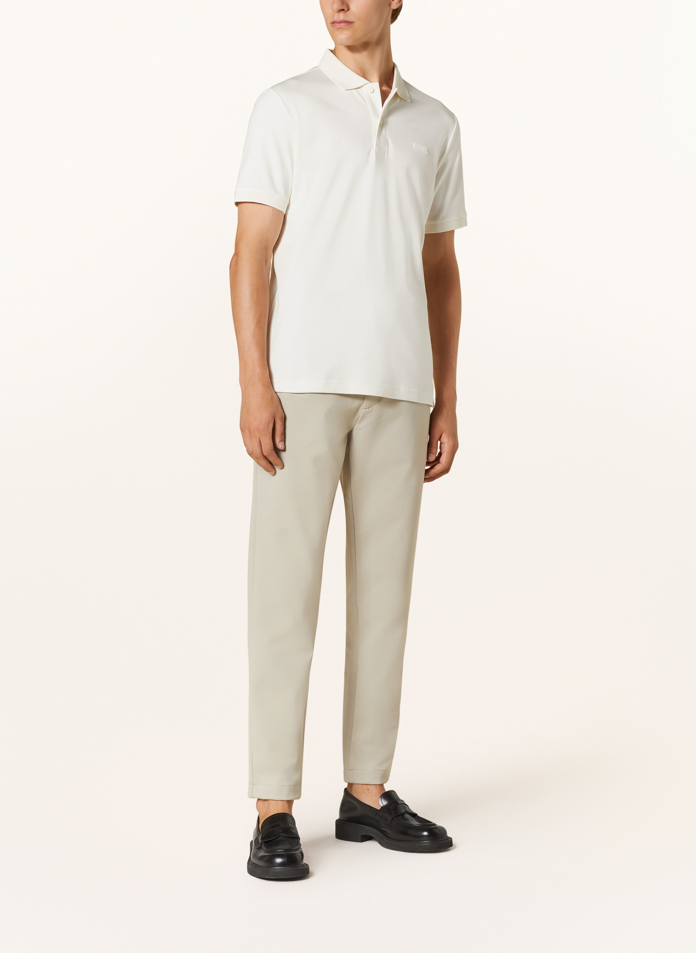 Calvin Klein Koszulka polo z dżerseju slim fit, Kolor: ECRU (Obrazek 2)