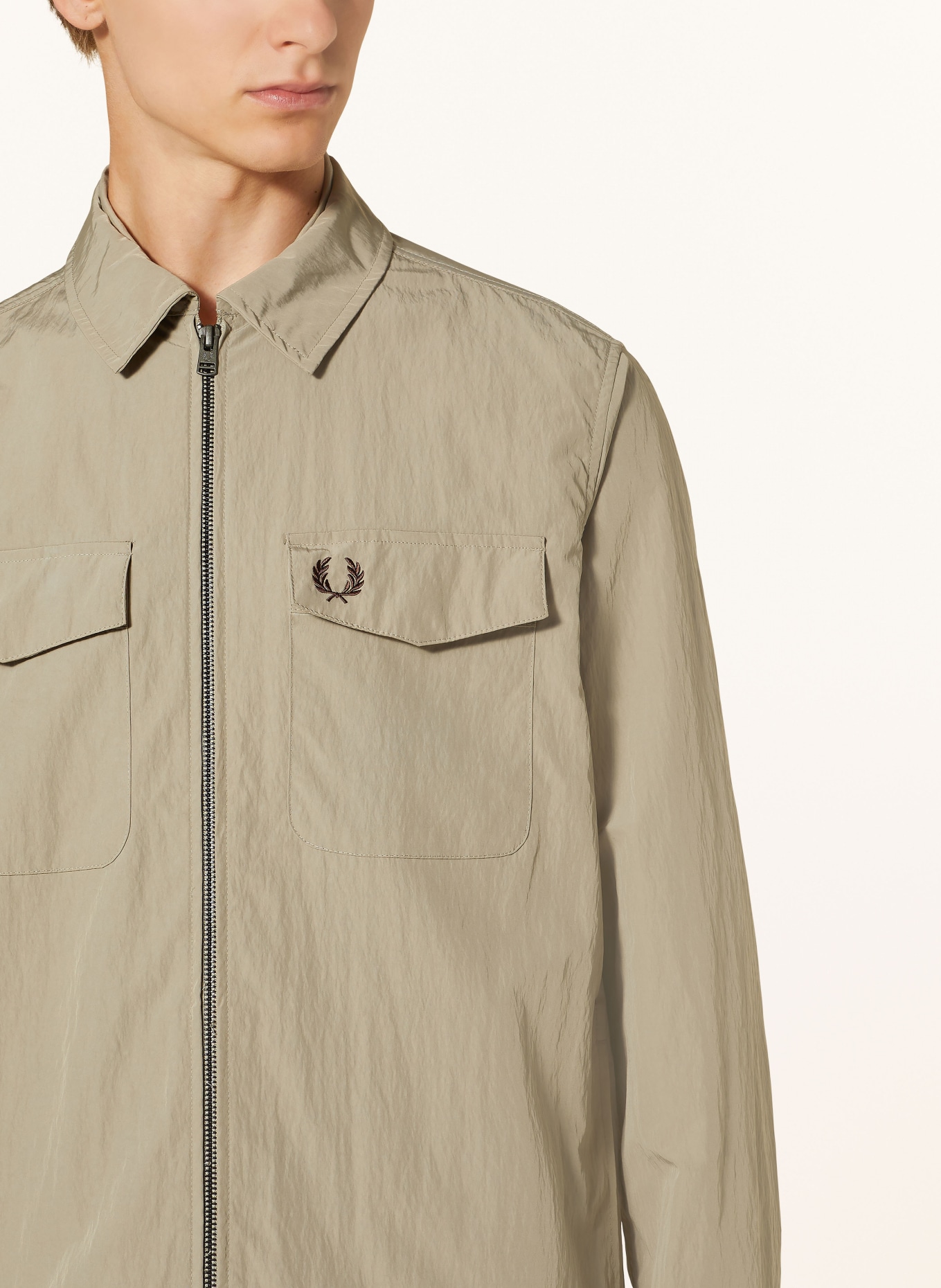 FRED PERRY Overshirt, Color: KHAKI (Image 4)