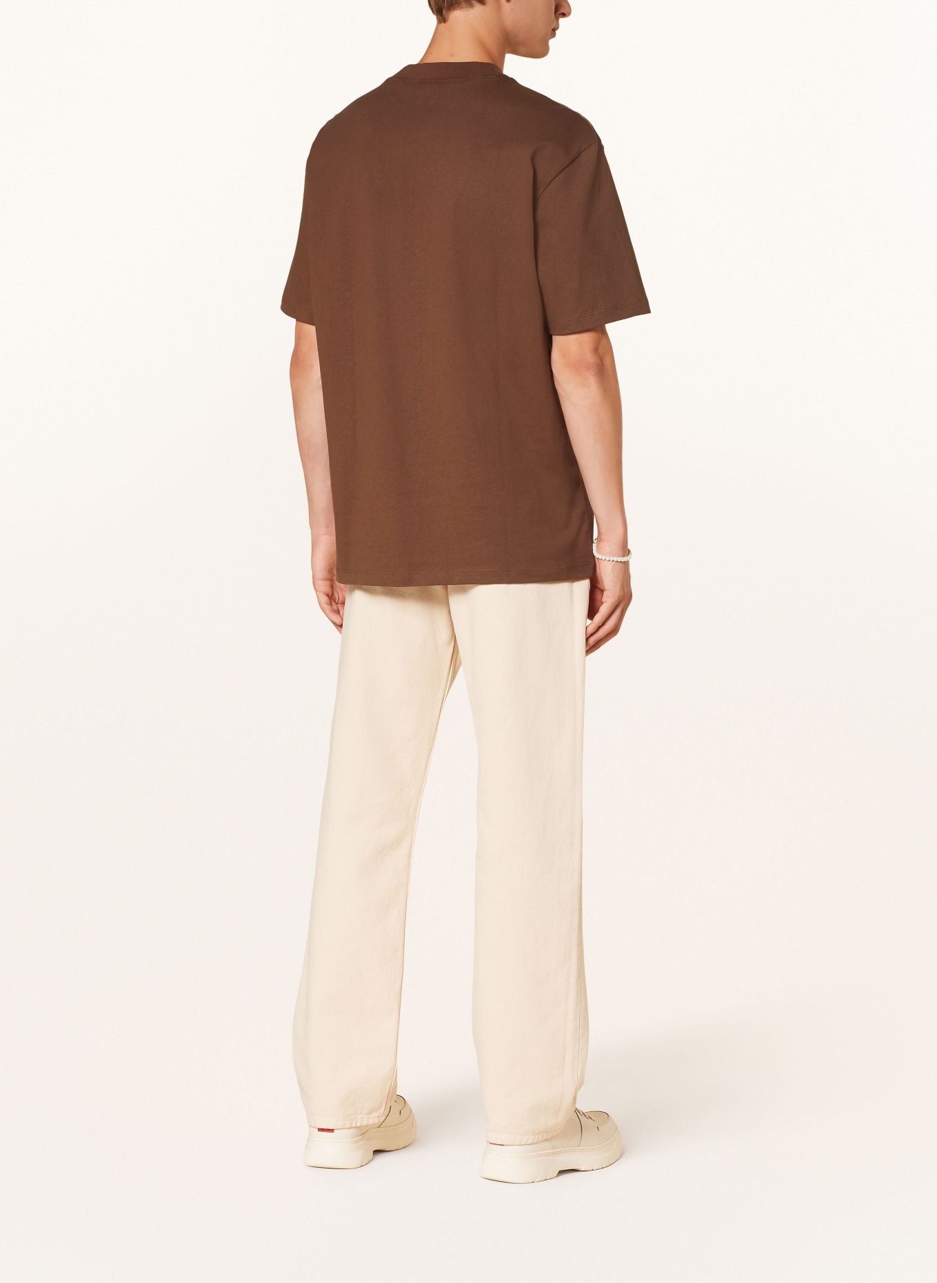 HUGO T-shirt DAPOLINO, Color: BROWN (Image 3)