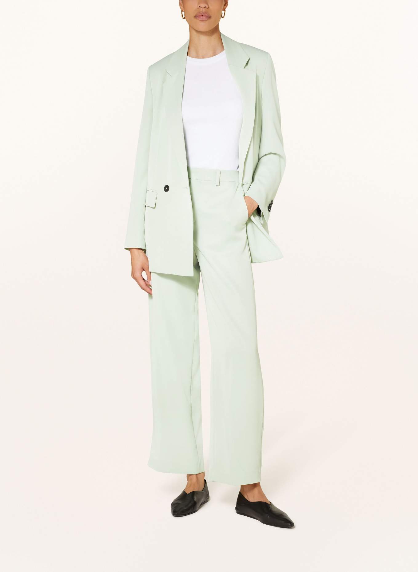 DRYKORN Wide leg trousers DESK, Color: MINT (Image 2)