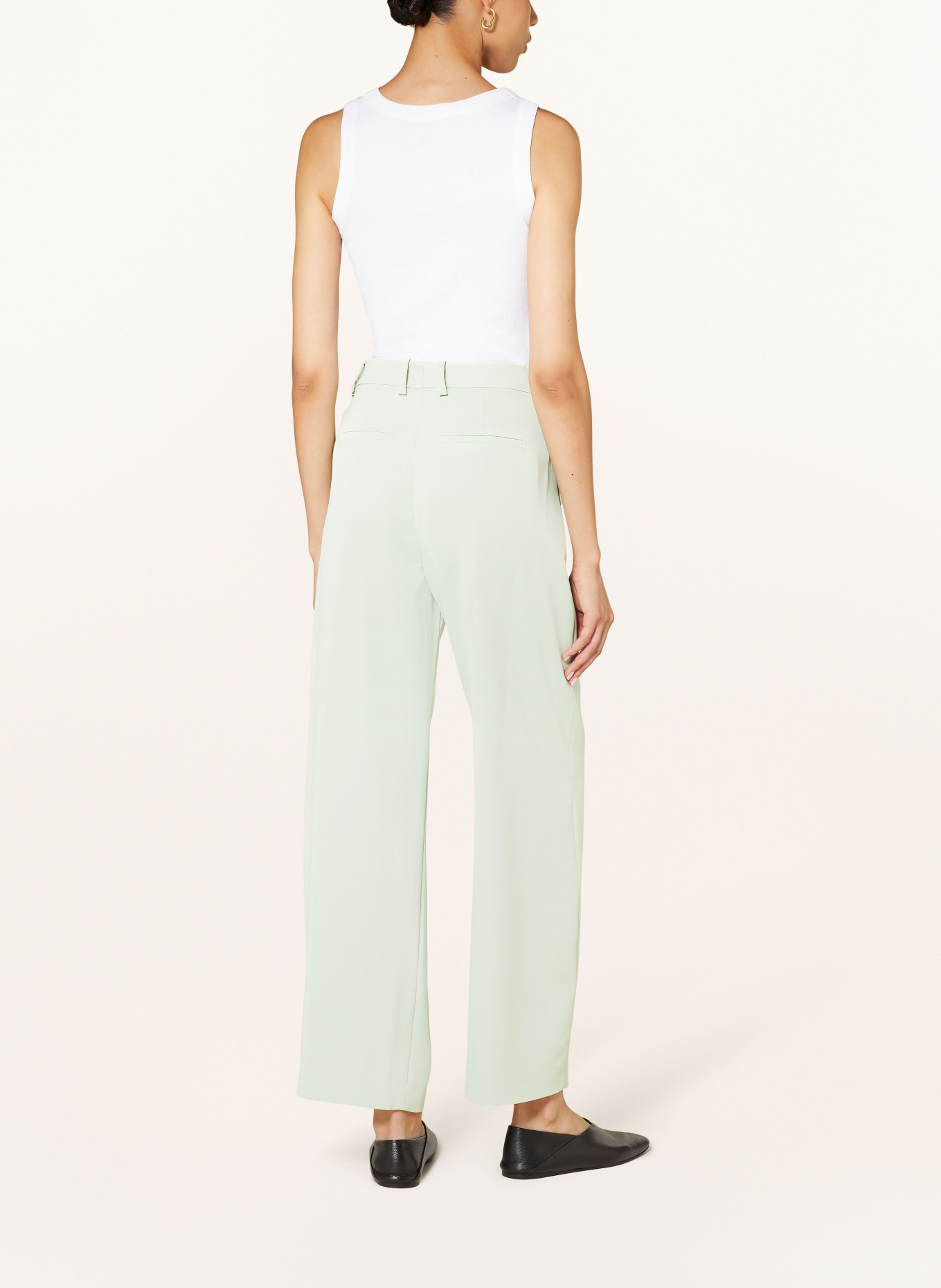 DRYKORN Wide leg trousers DESK, Color: MINT (Image 3)